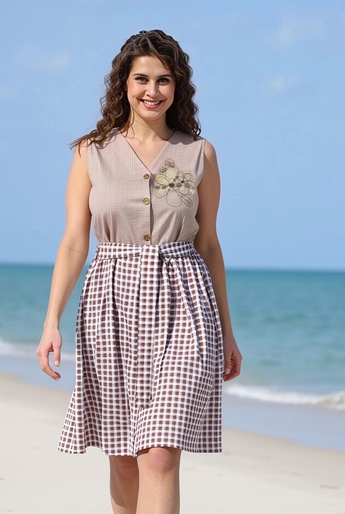 Сарафан женский Гербера-3 / бежевый