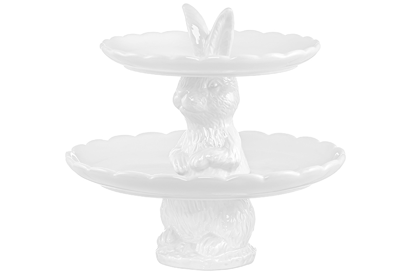 Блюдо-этажерка 2-х ярусная 25,5*25,5*23,5 см