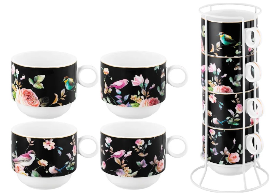 БЫЛО 1664 руб! Набор 4 кружек 300 мл 12*9*8 см