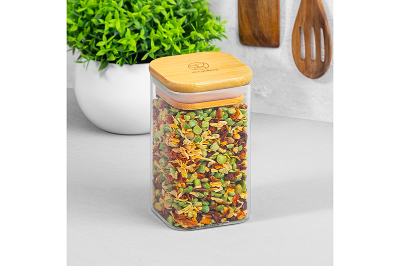 Банка д/хранения 250 мл 6*6*11 см