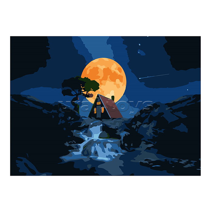 Холст с красками 22х30 по номерам