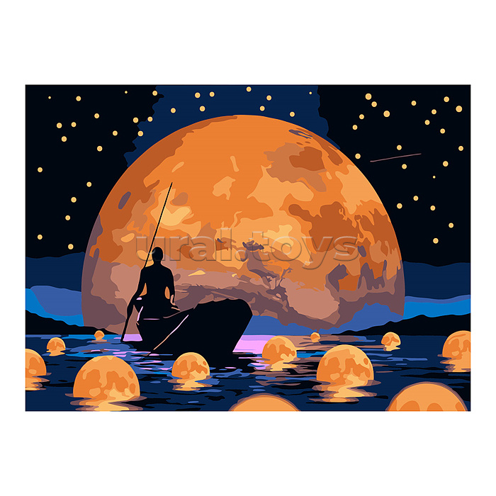 Холст с красками 22х30 по номерам