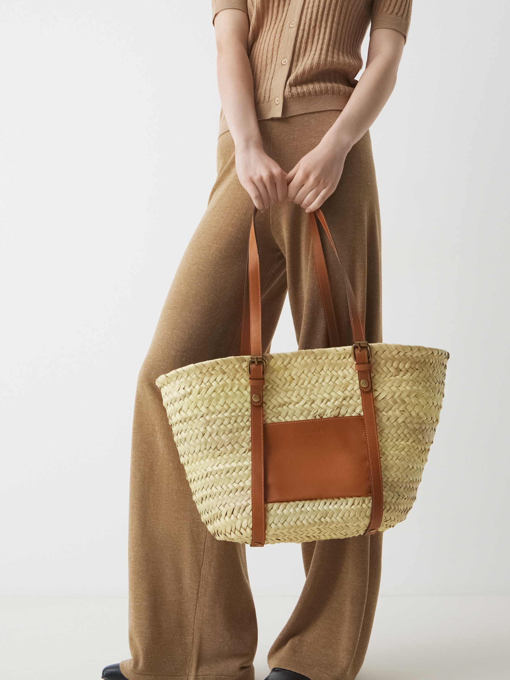 Сумка летняя на плечо TENDANCE 4772376, зеленовато-бежевый