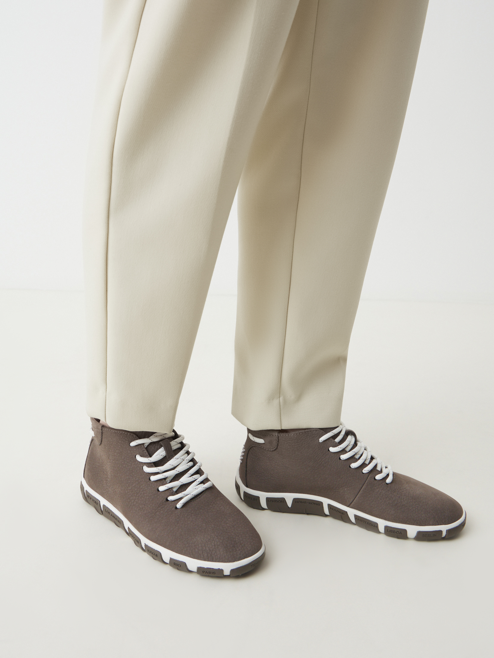 Женские высокие кеды TENDANCE 4492260, серо-коричневый