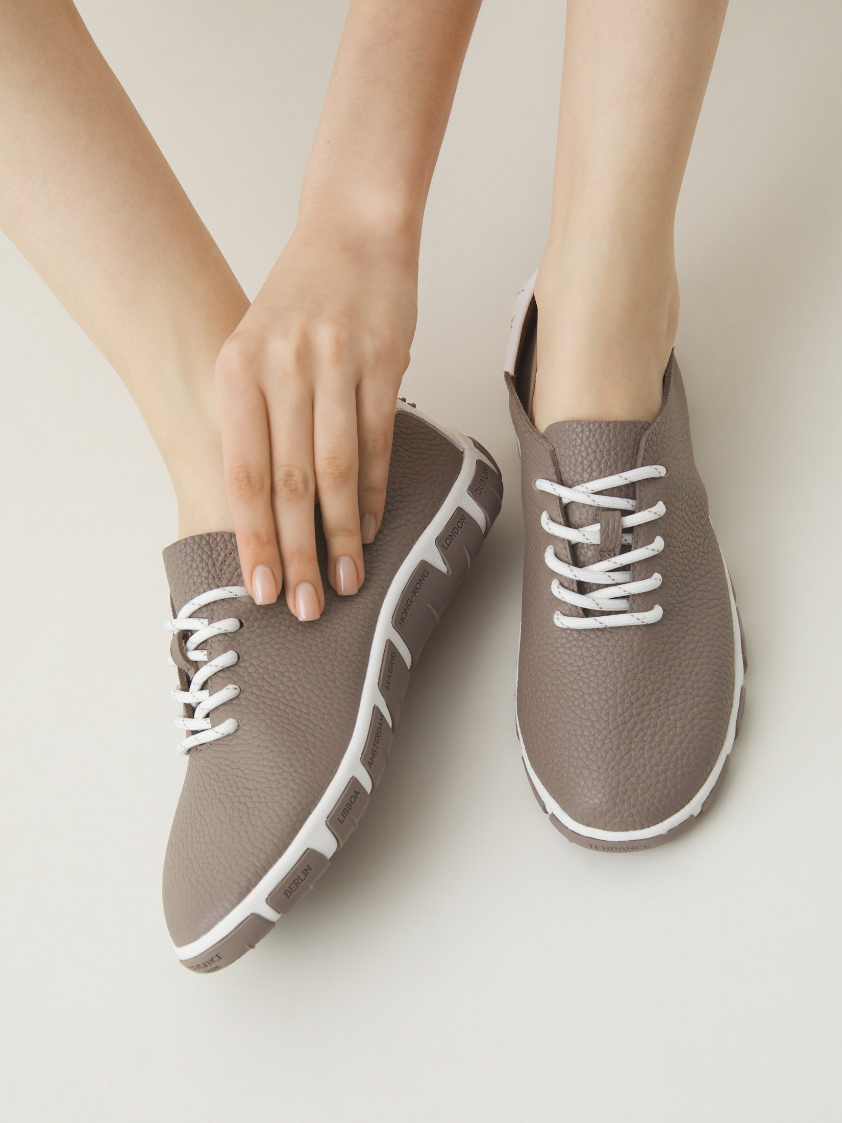 Женские кеды TENDANCE 4489183, коричнево-серый