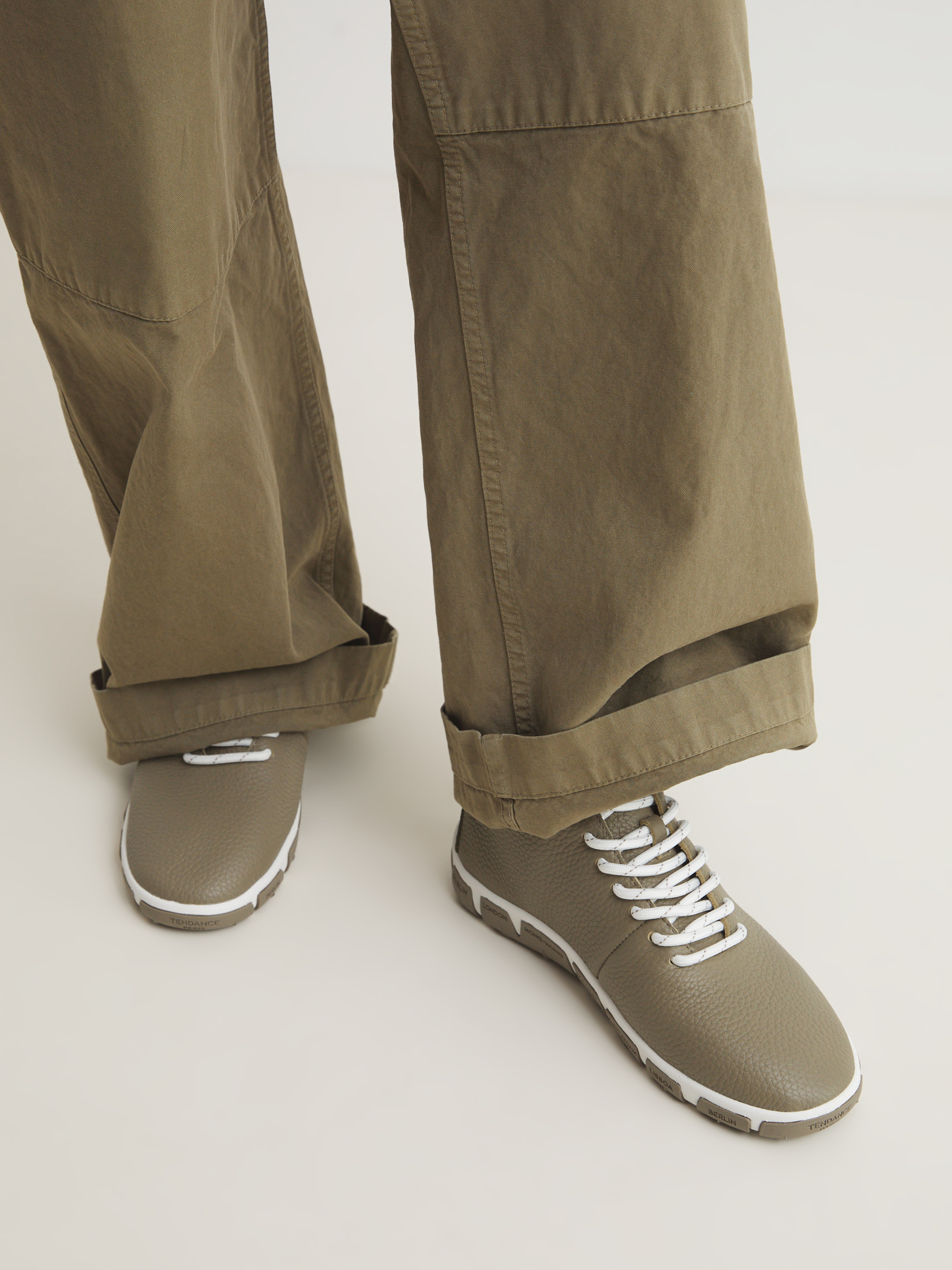 Женские высокие кеды TENDANCE 4492427, зелено-серый