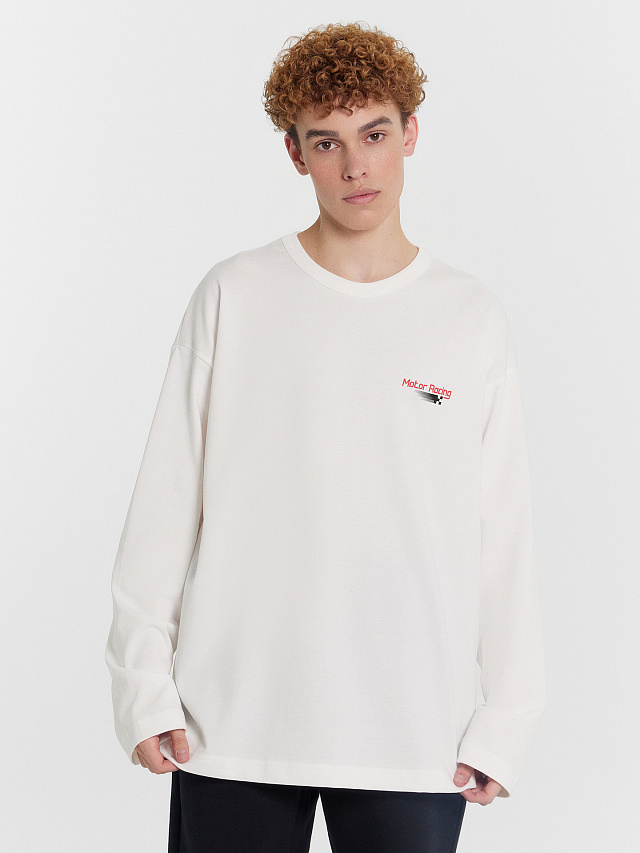 Лонгслив мужской белый