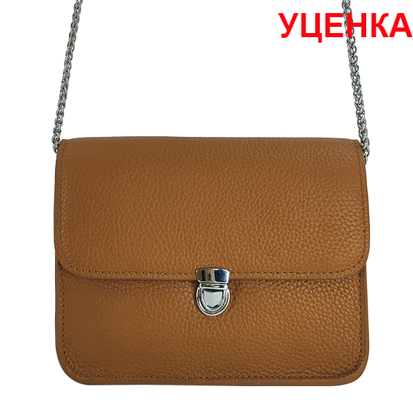 УЦЕНКА. Трещины на заливке клапана с двух сторон. Женская сумка Borgo Antico. Кожа. 6201/K106# earth yellow