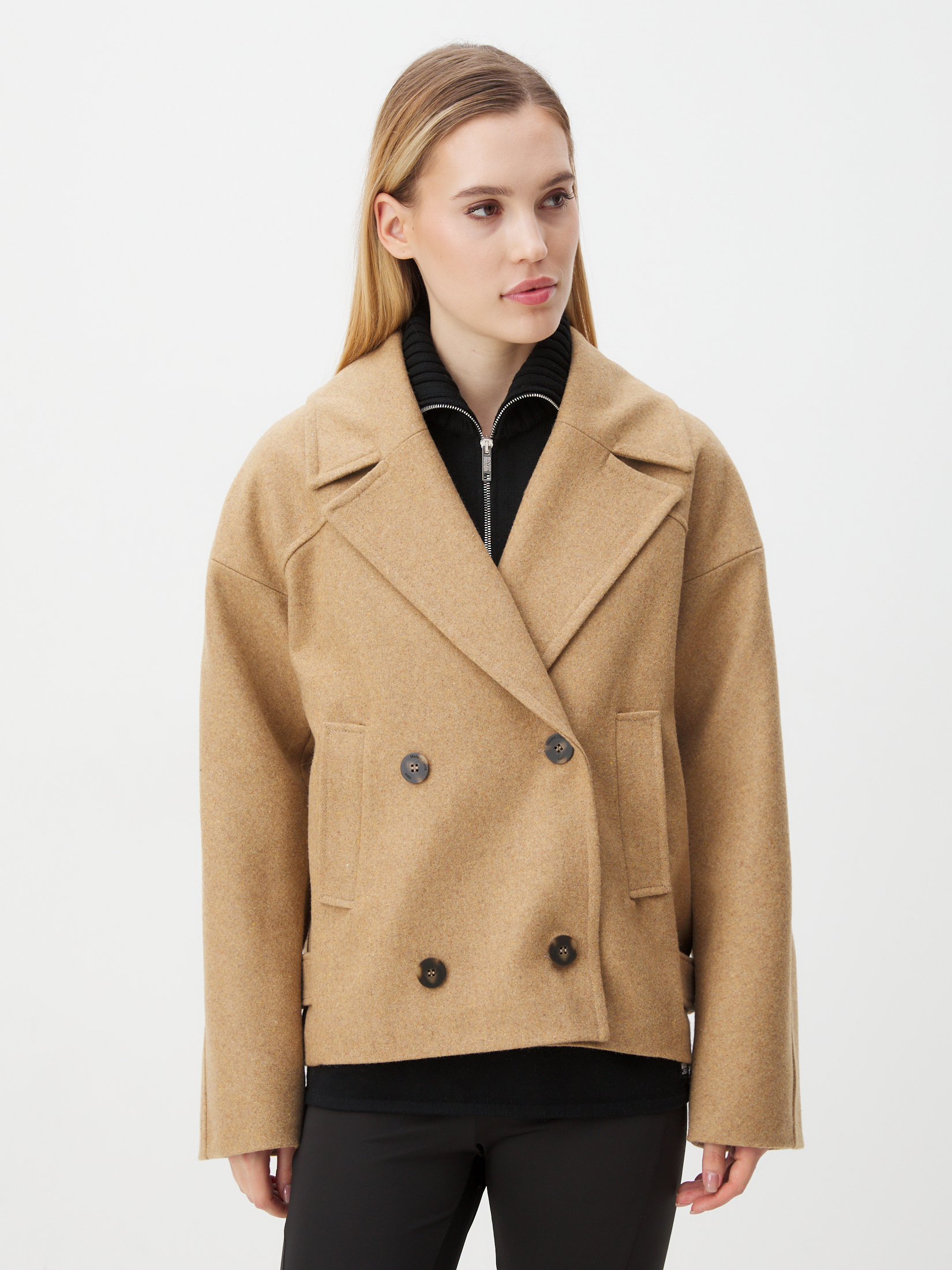 Женское полупальто MAISON DAVID LILOU 4418293, бежевый