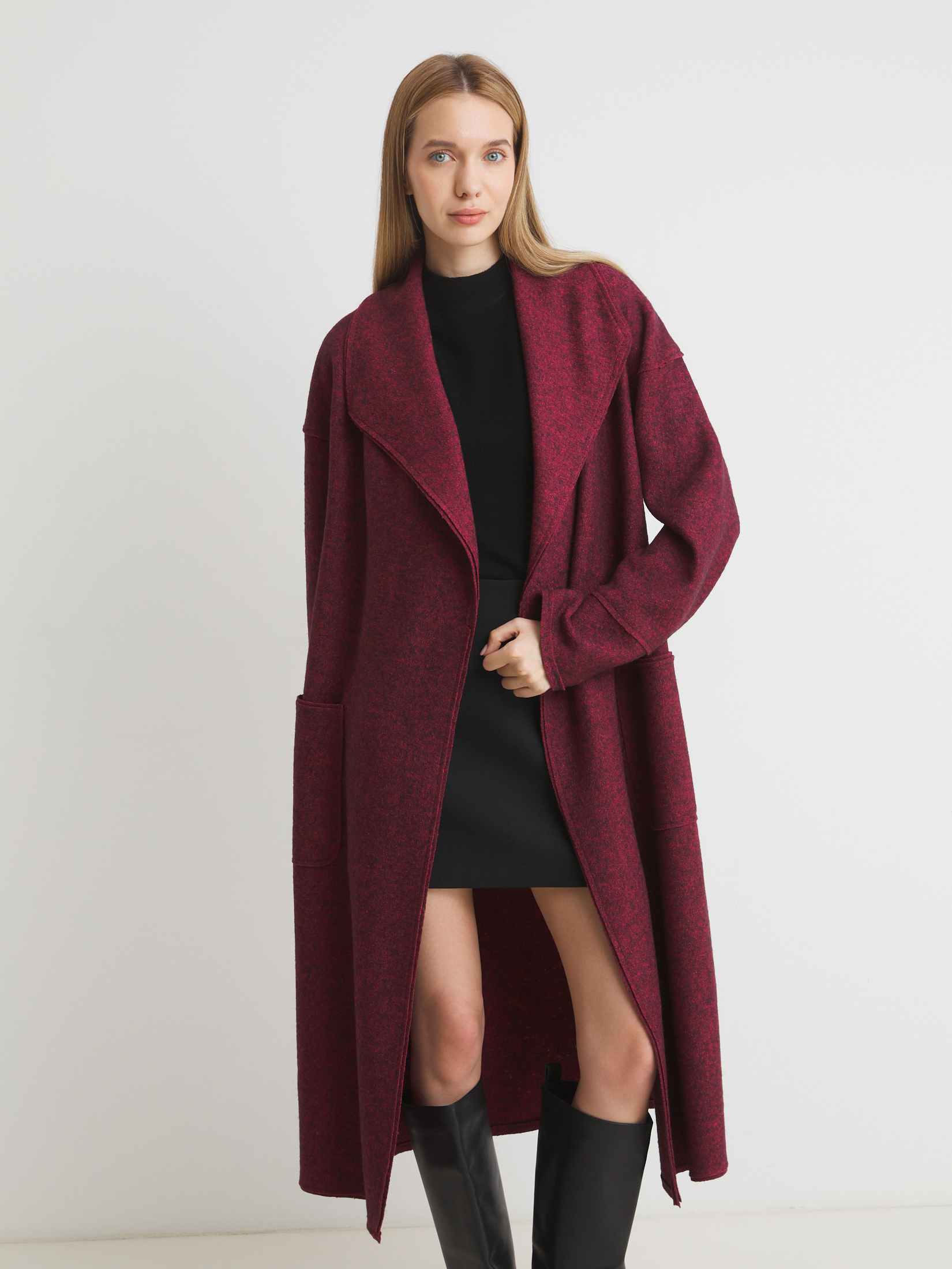 Женское пальто MAISON DAVID INES 4661773, бордовый