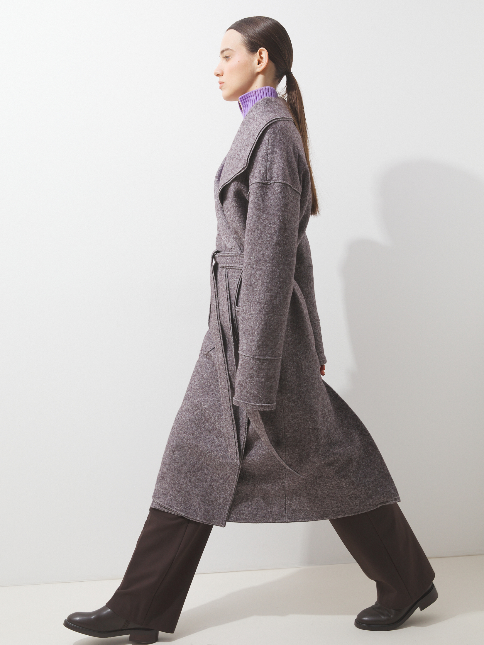 Женское пальто MAISON DAVID INES 4661787, коричнево-серый