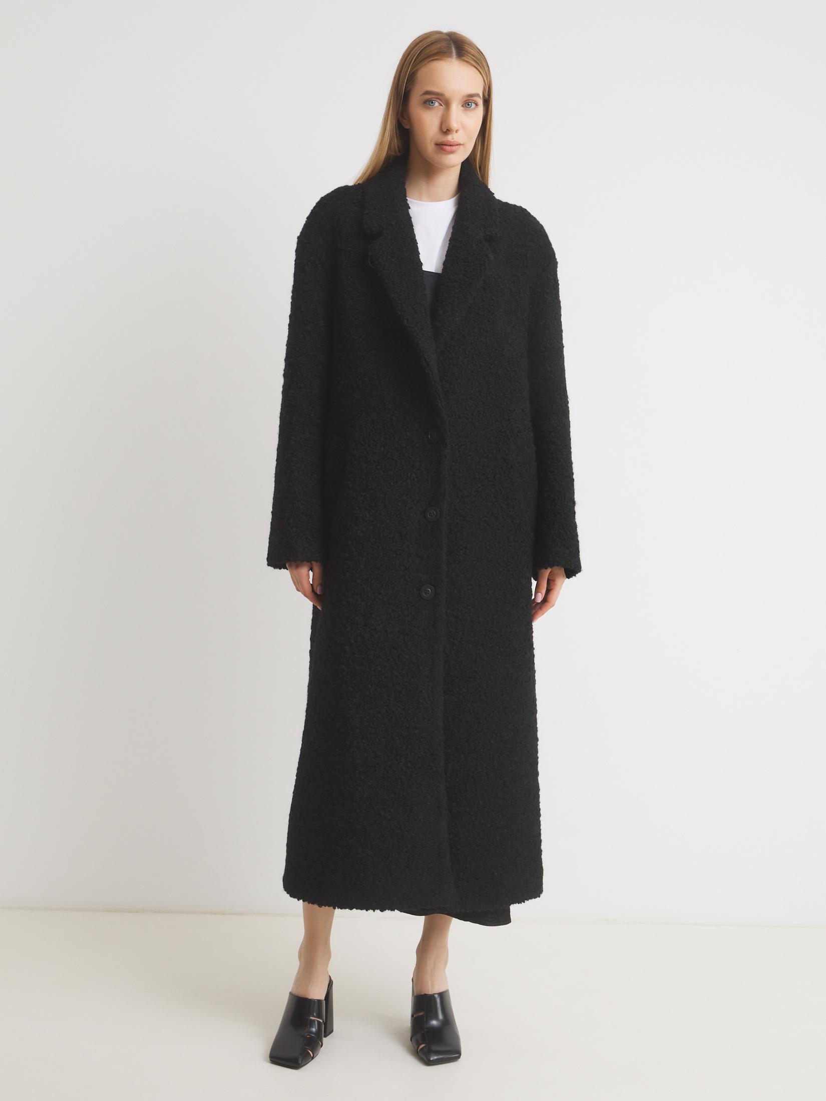 Женское пальто MAISON DAVID FLEUR_ALPACO 4661720, черный