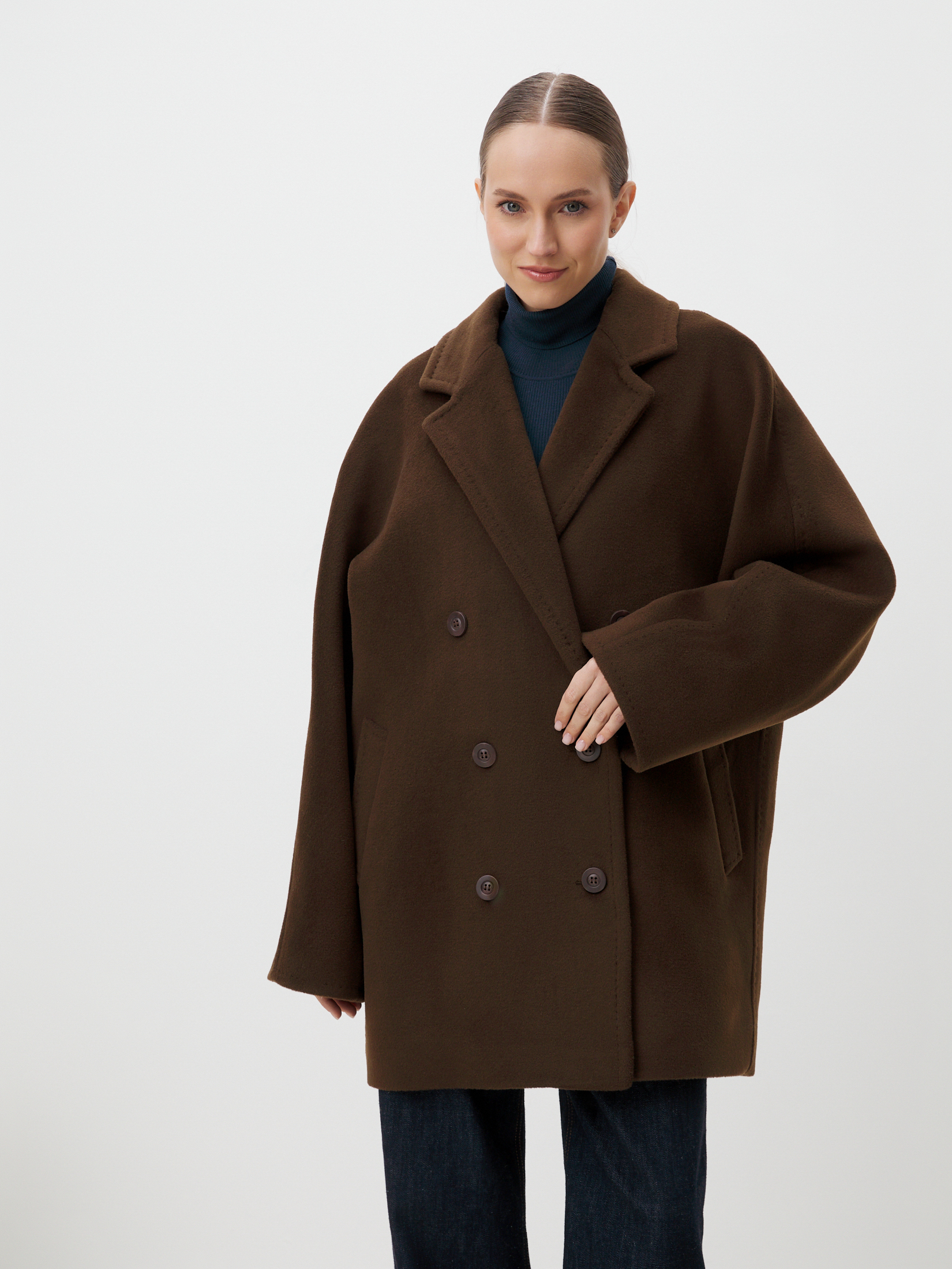 Женское полупальто MAISON DAVID JADE_MEDIUM 4508543, зеленовато-коричневый