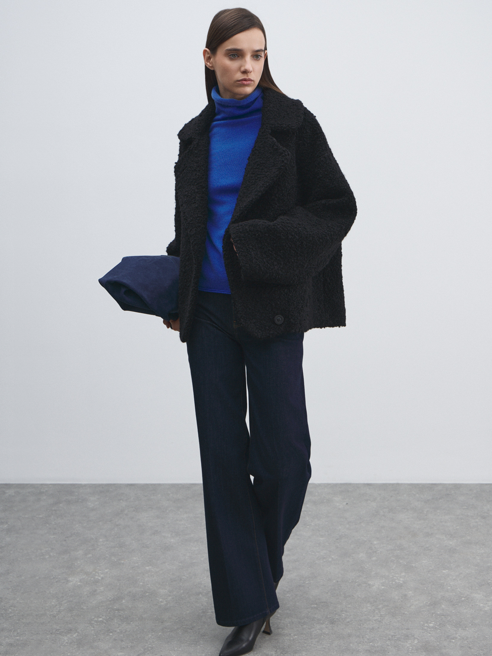 Женское полупальто MAISON DAVID MATILDA_ALPACO 4775988, черный