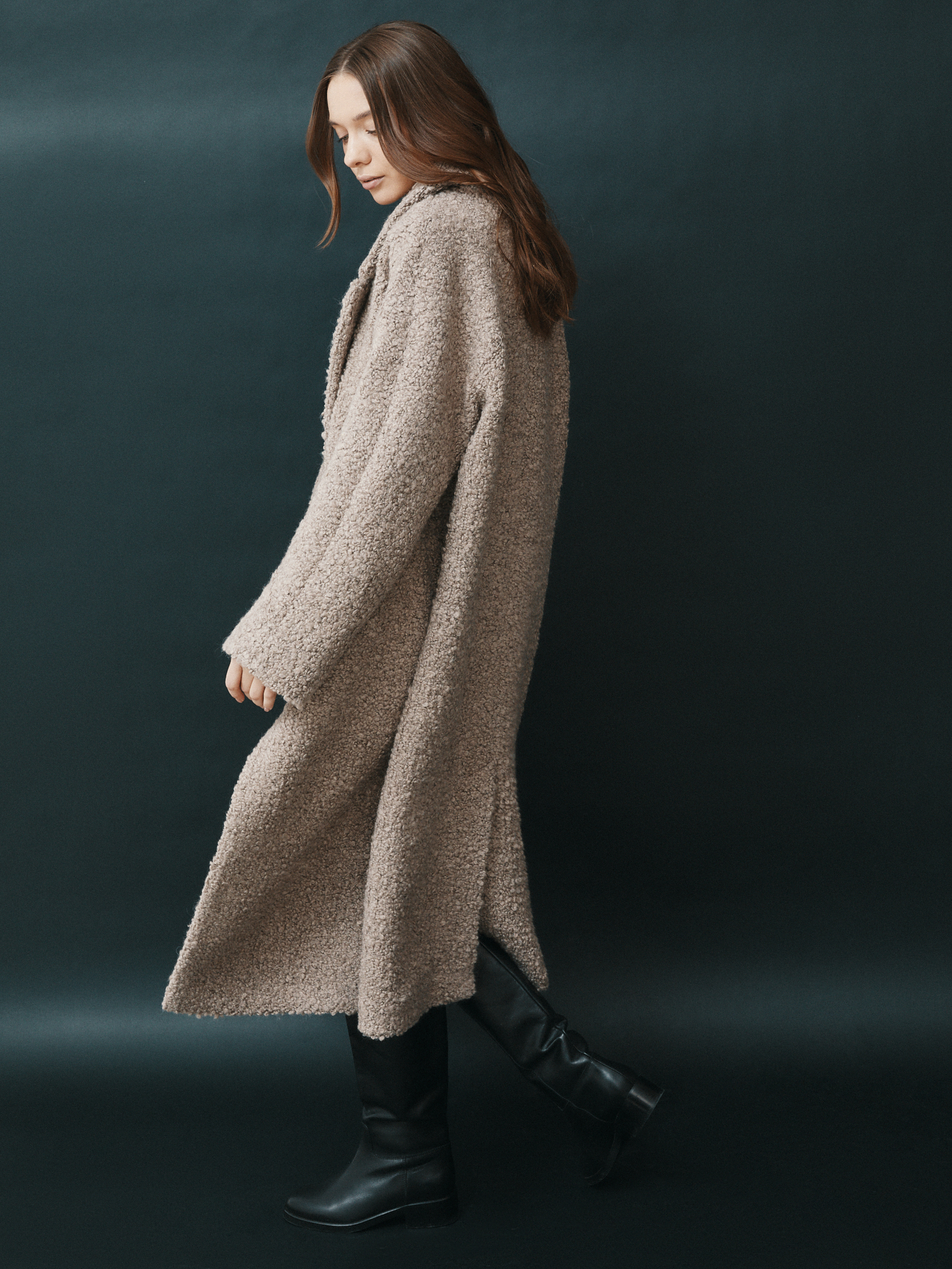 Женское пальто MAISON DAVID JULIA_ALPACO 4535587, бежево-серый