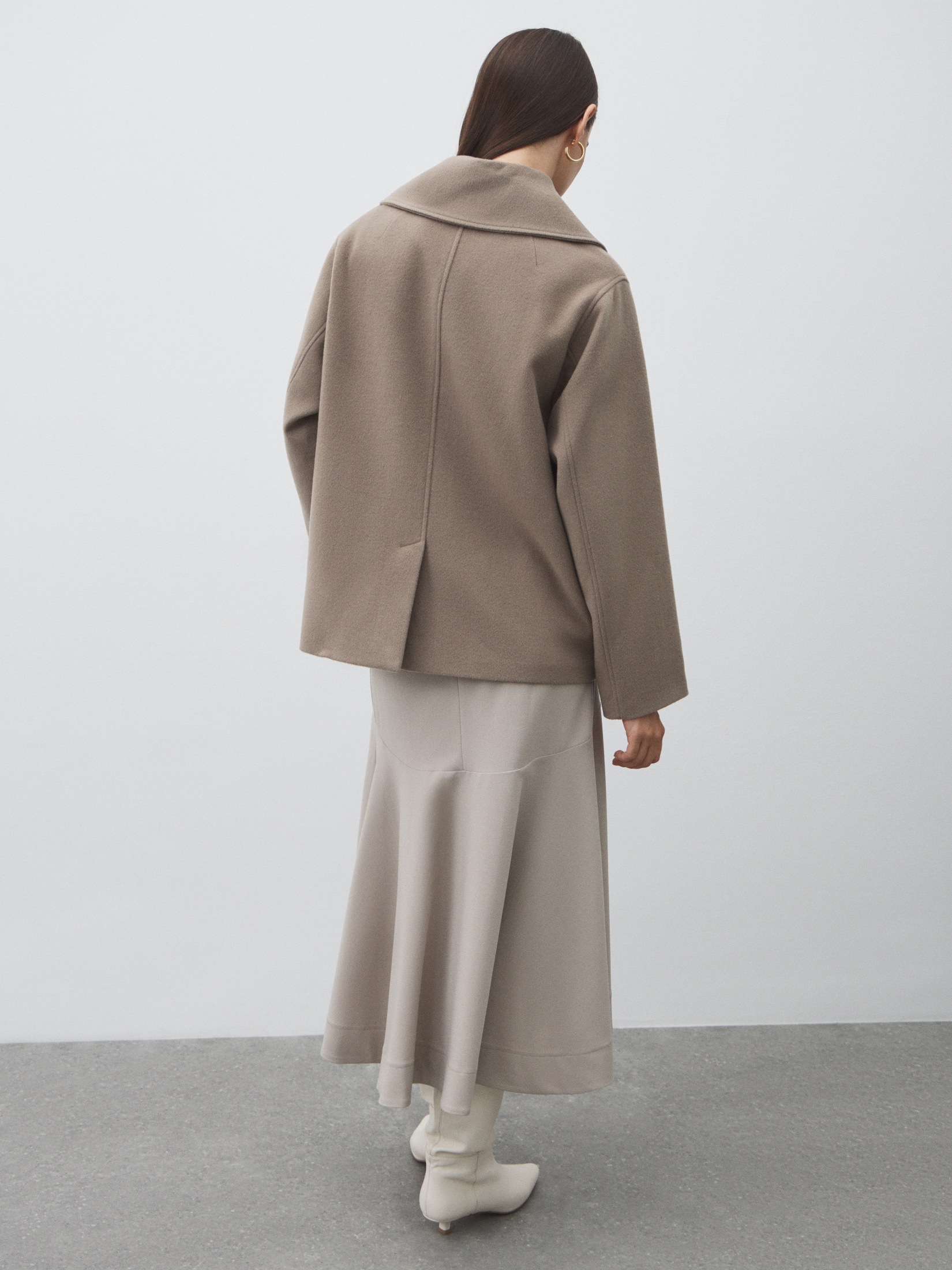 Женское полупальто MAISON DAVID SABINA 4228123, серо-коричневый