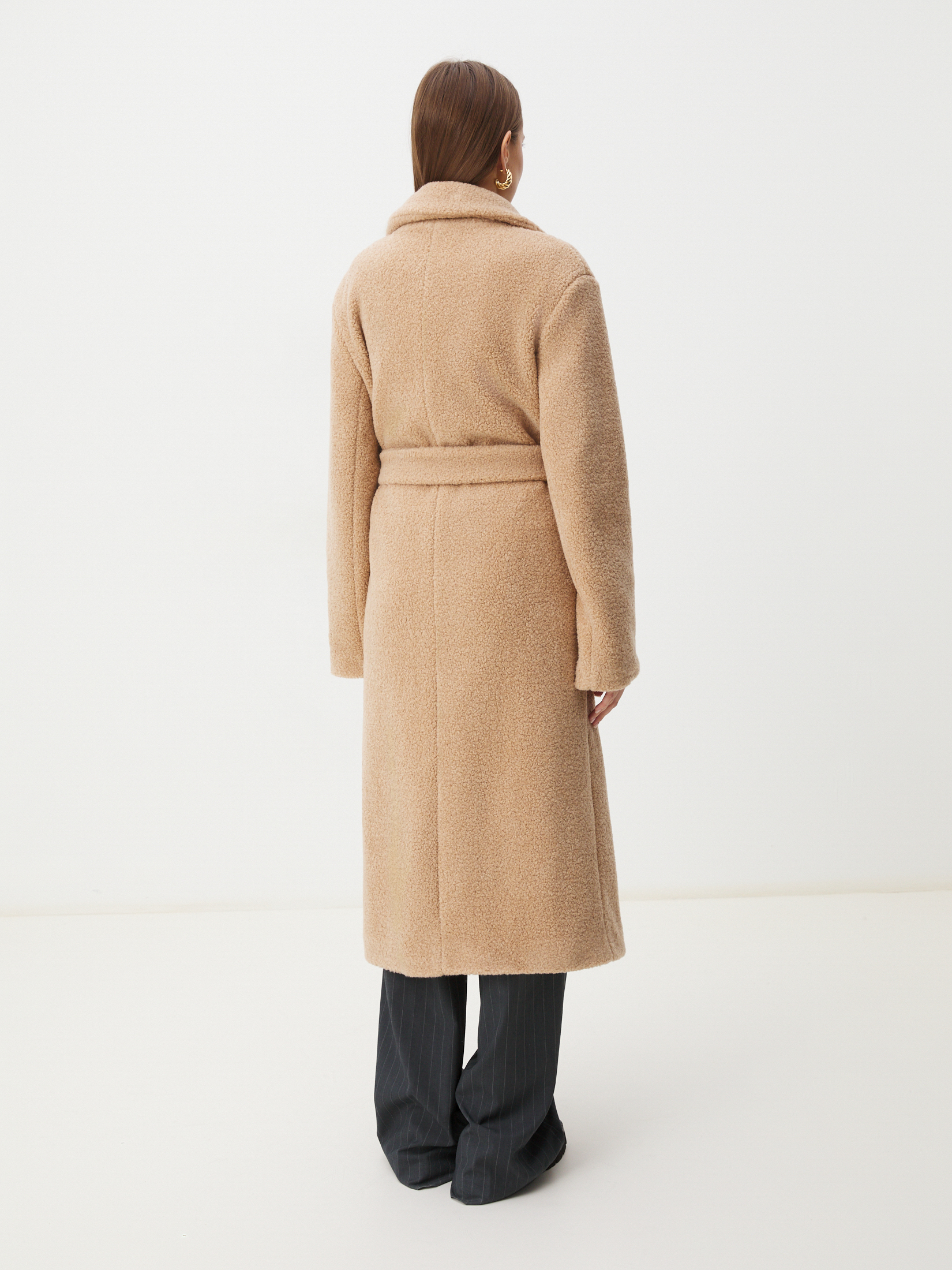 Женское пальто тедди MAISON DAVID MALTA_TEDDY 4301567, бежевый