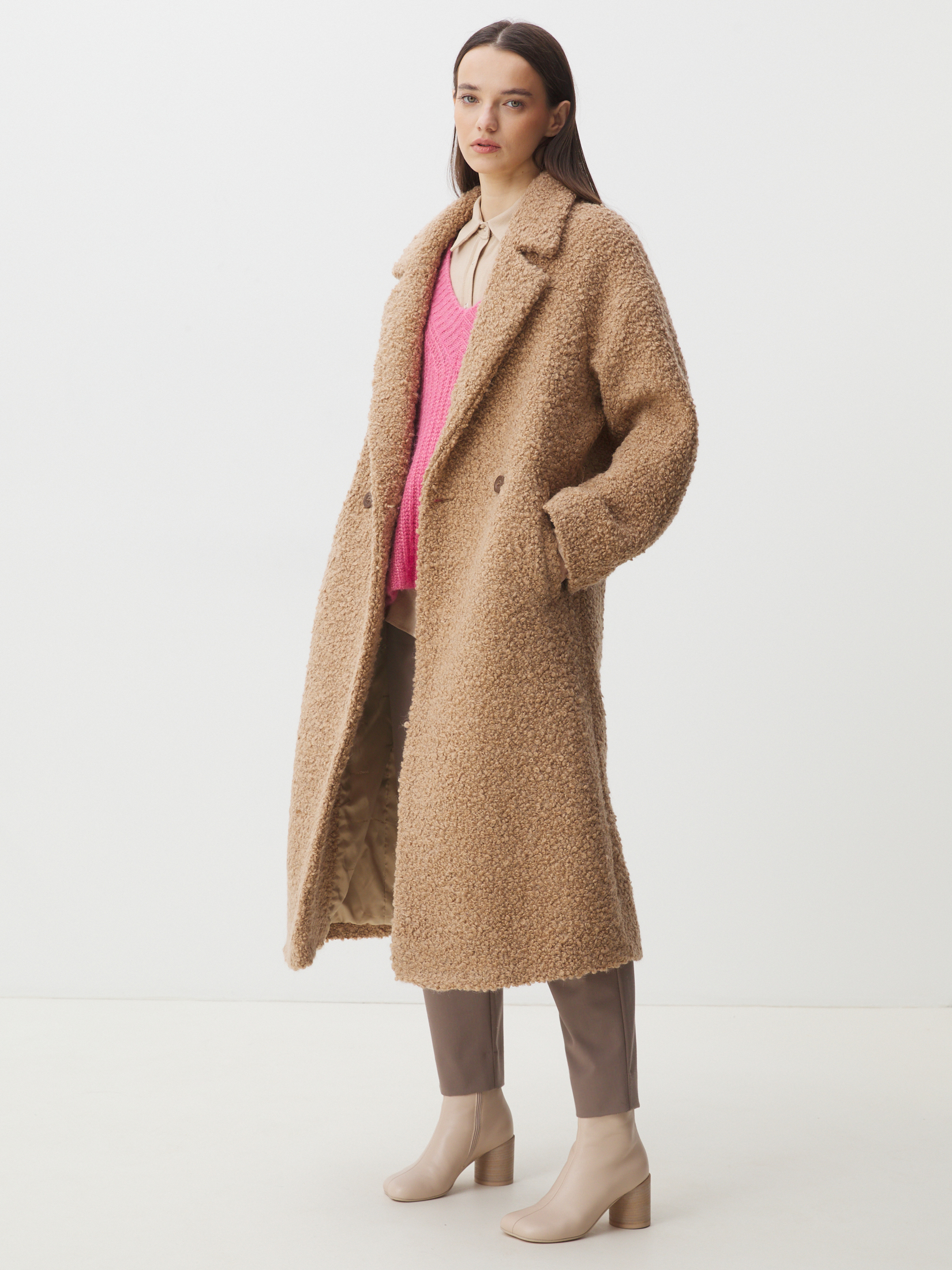 Женское пальто MAISON DAVID JULIA_ALPACO 4535608, бежевый