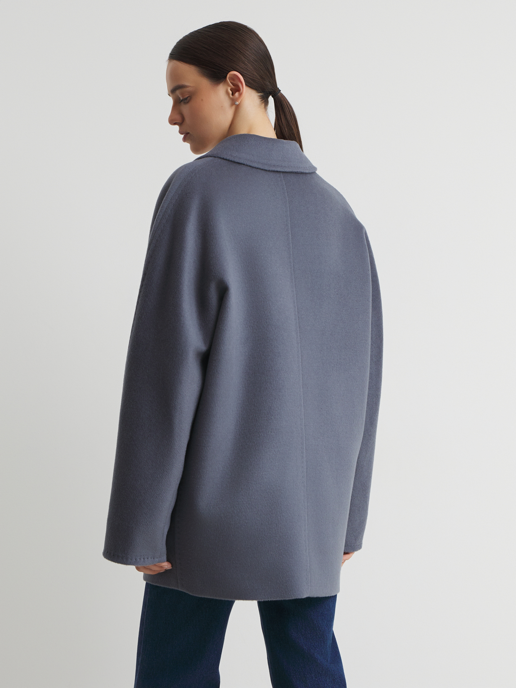 Женское полупальто MAISON DAVID IDELLE_084 4640714, серо-синий