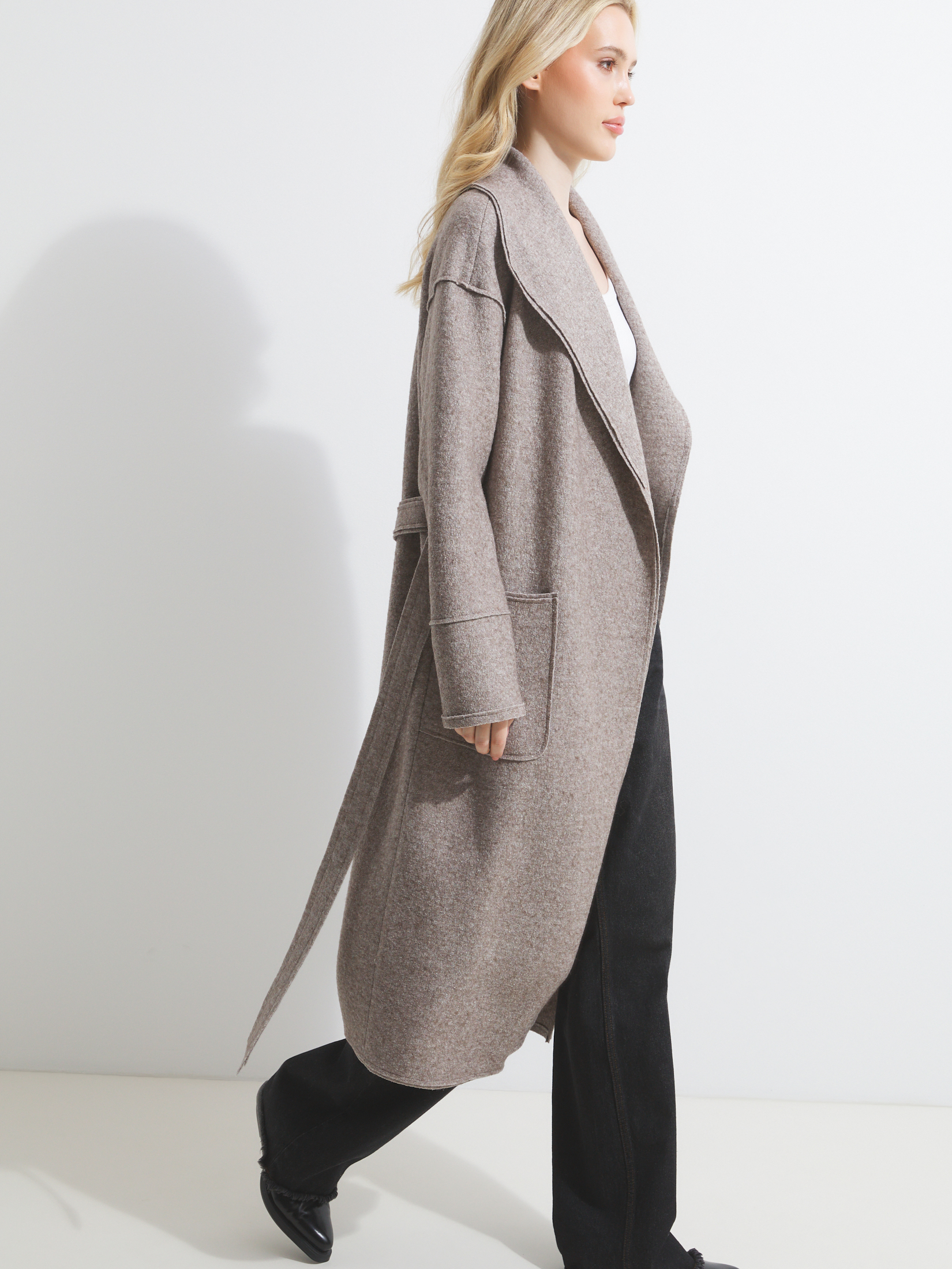 Женское пальто MAISON DAVID INES 4661848, бежево-серый