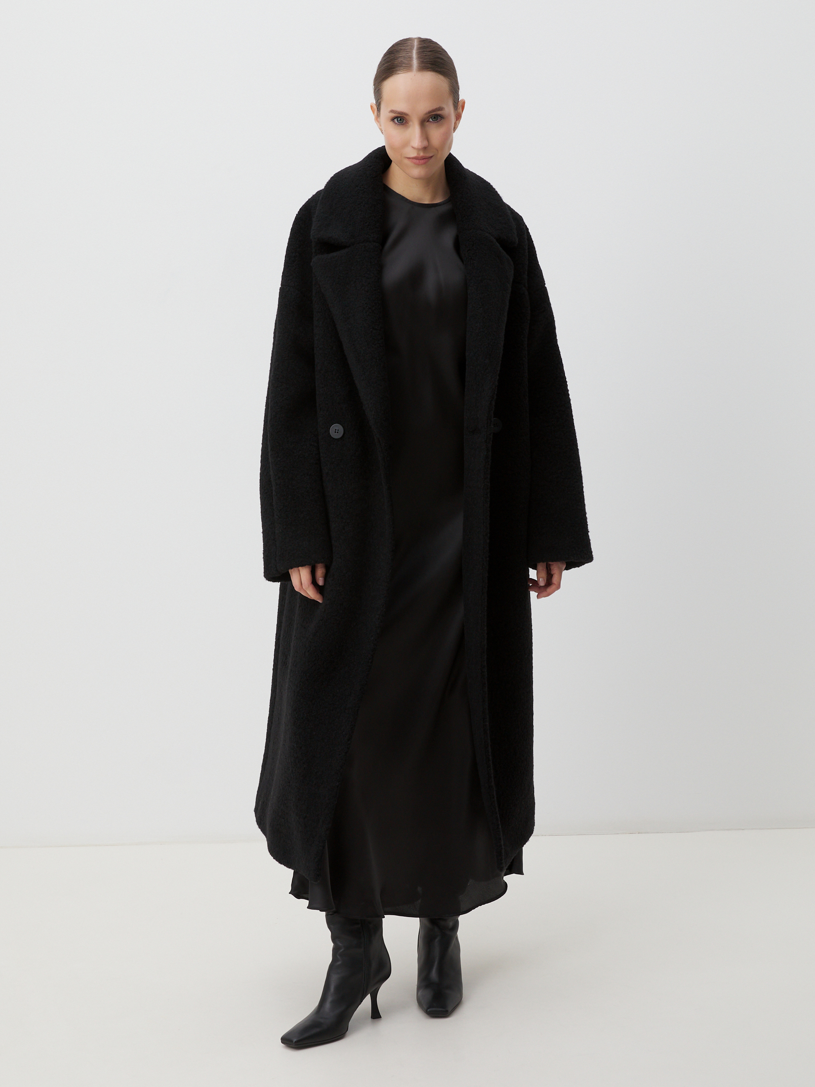 Женское пальто тедди MAISON DAVID JULIA_TEDDY 05 4458866, черный