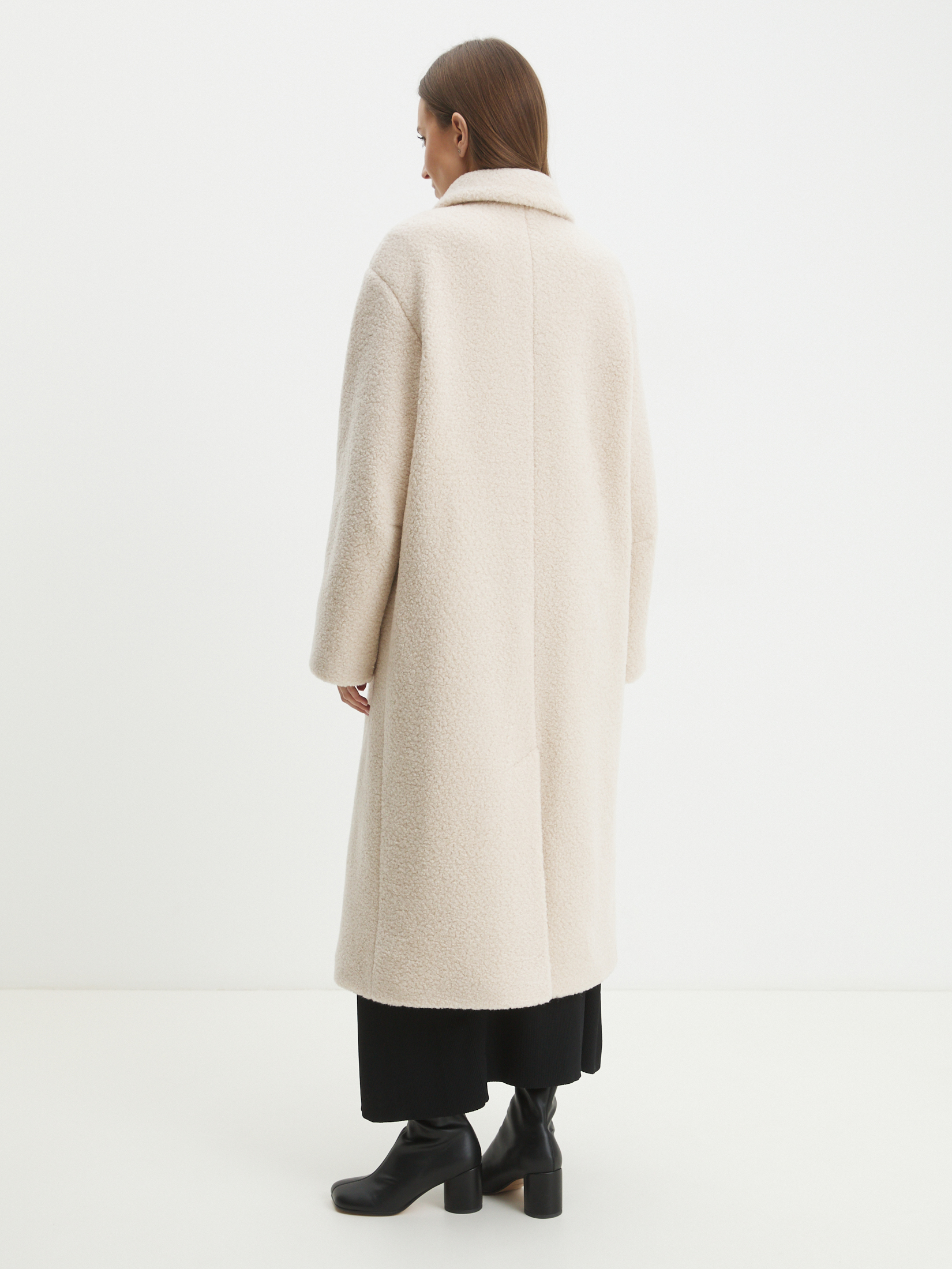 Женское пальто тедди MAISON DAVID KARINA_TEDDY 05 4508383, молочно-бежевый