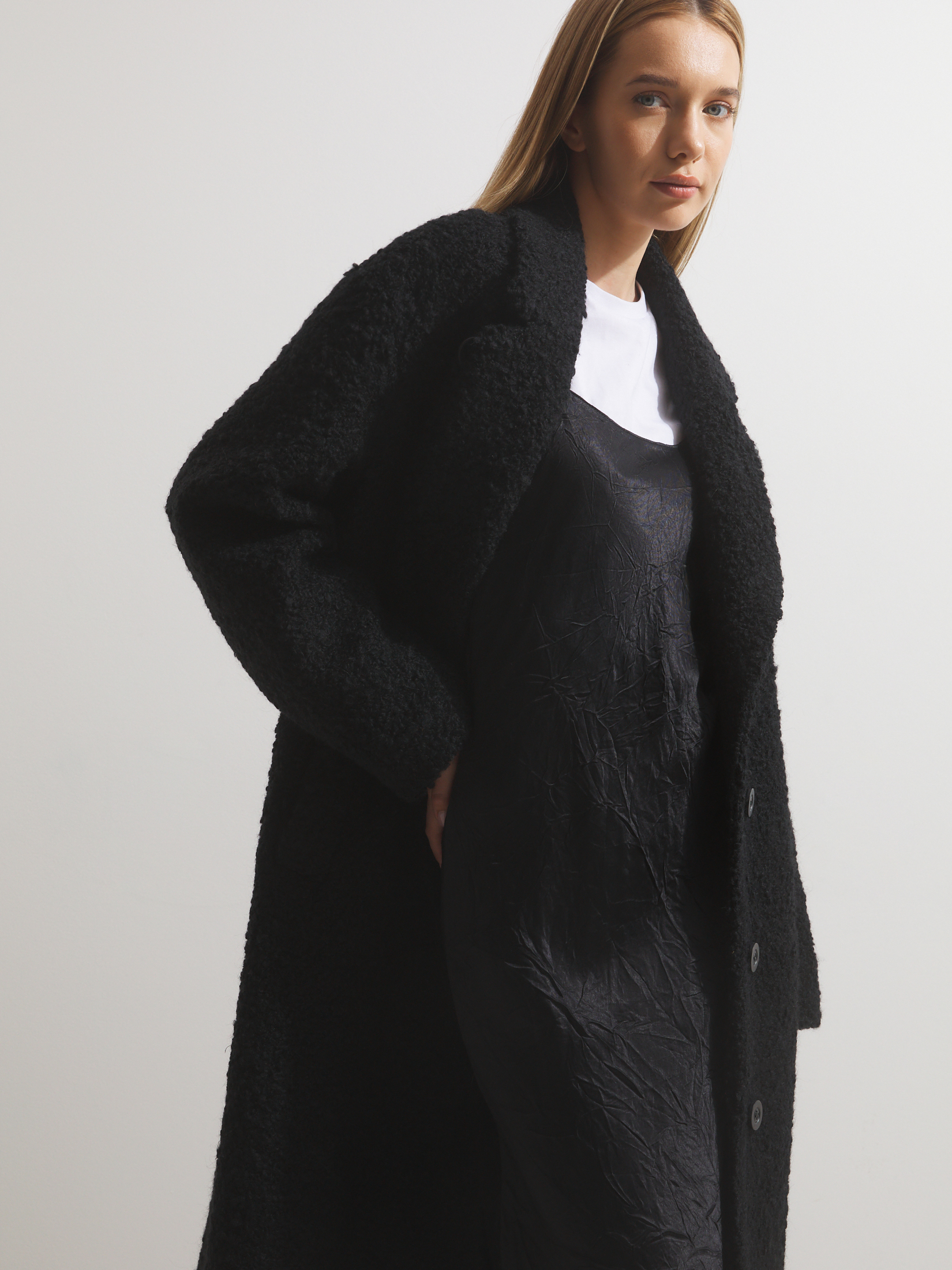 Женское пальто MAISON DAVID FLEUR_ALPACO 4661720, черный