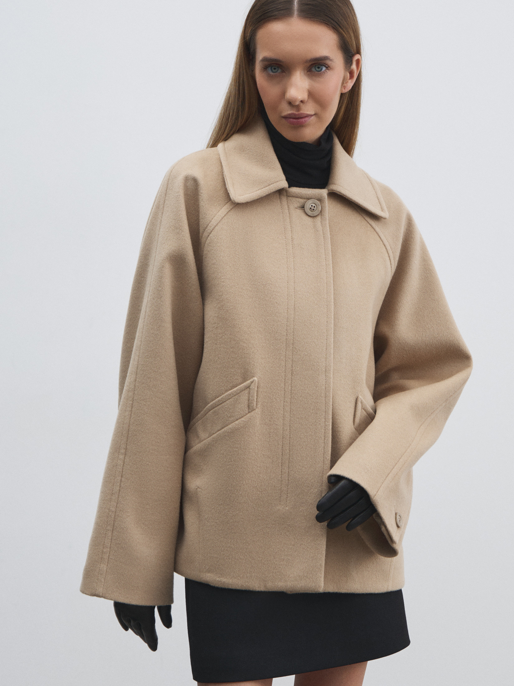 Женское полупальто MAISON DAVID TILDE 4764589, коричнево-бежевый