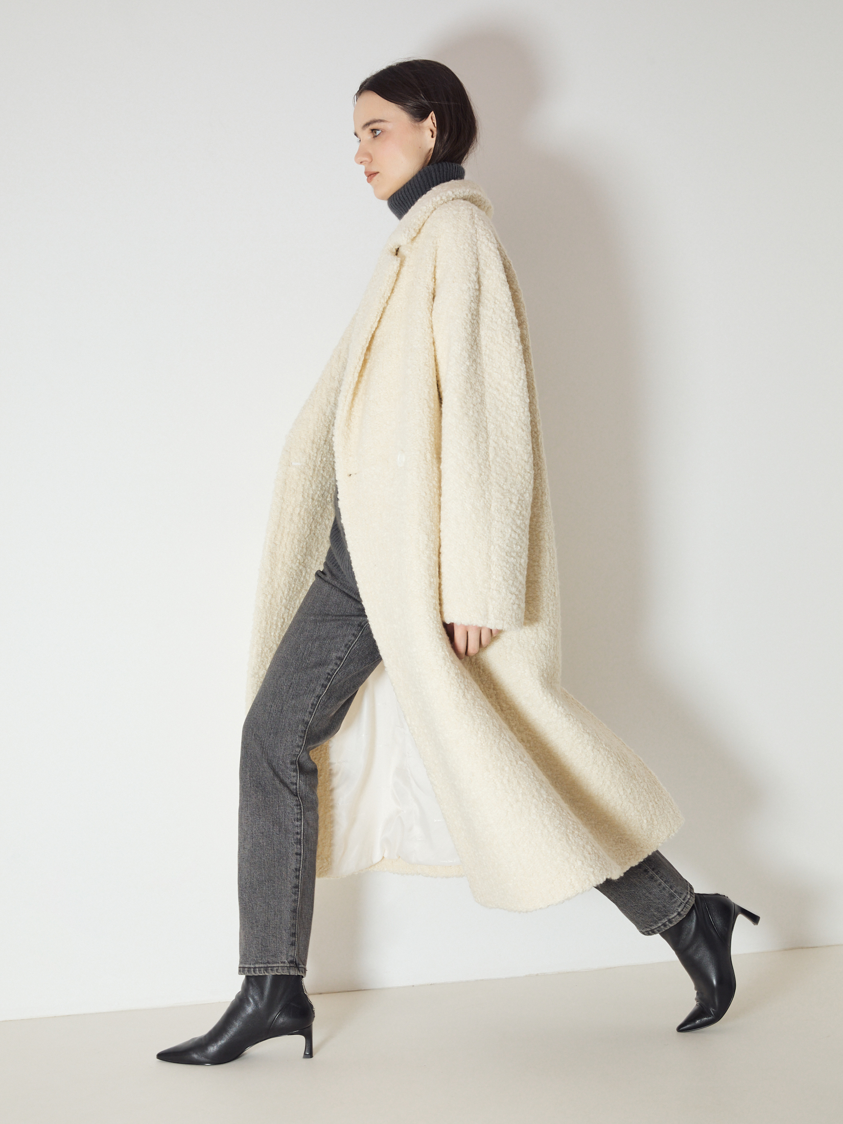 Женское пальто MAISON DAVID JULIA_ALPACO 4535636, молочно-белый