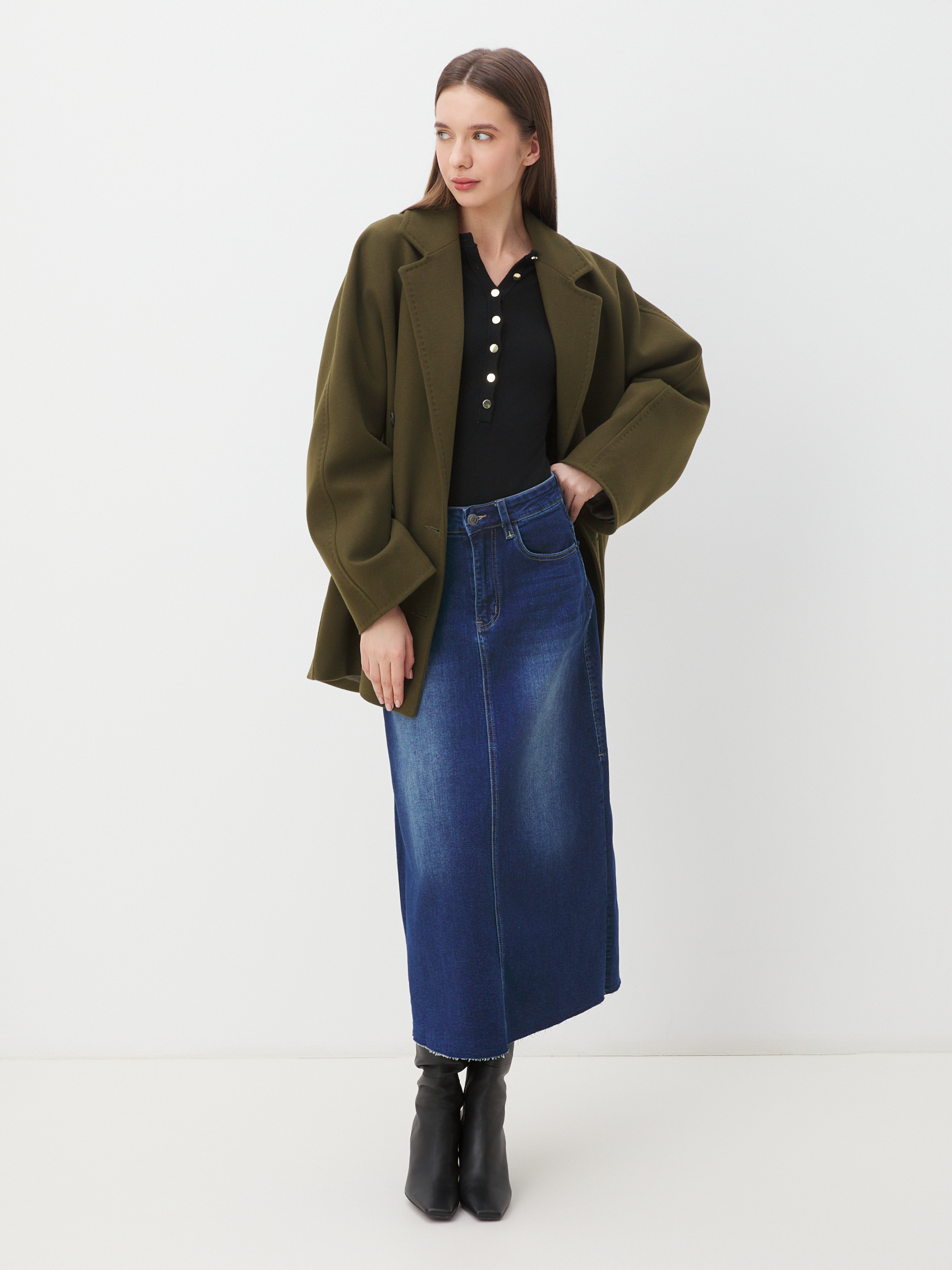 Женское полупальто MAISON DAVID JADE_8156 4394637, хаки