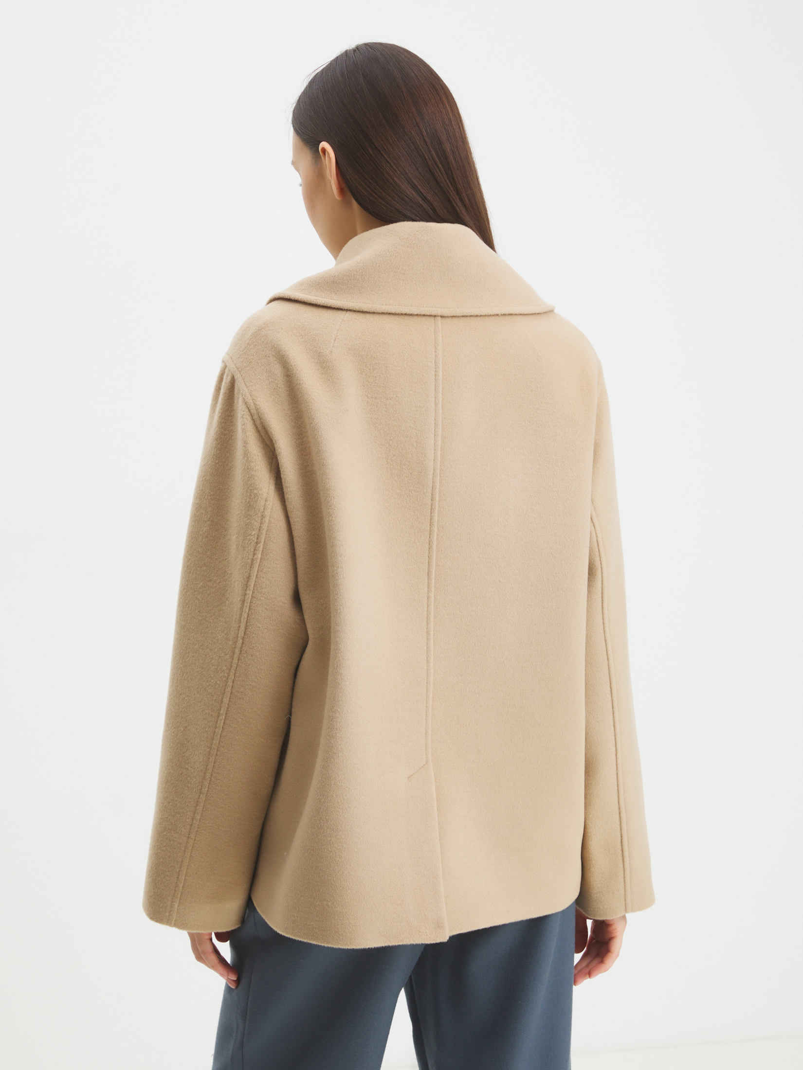 Женское полупальто MAISON DAVID SABINA 4228129, серо-бежевый