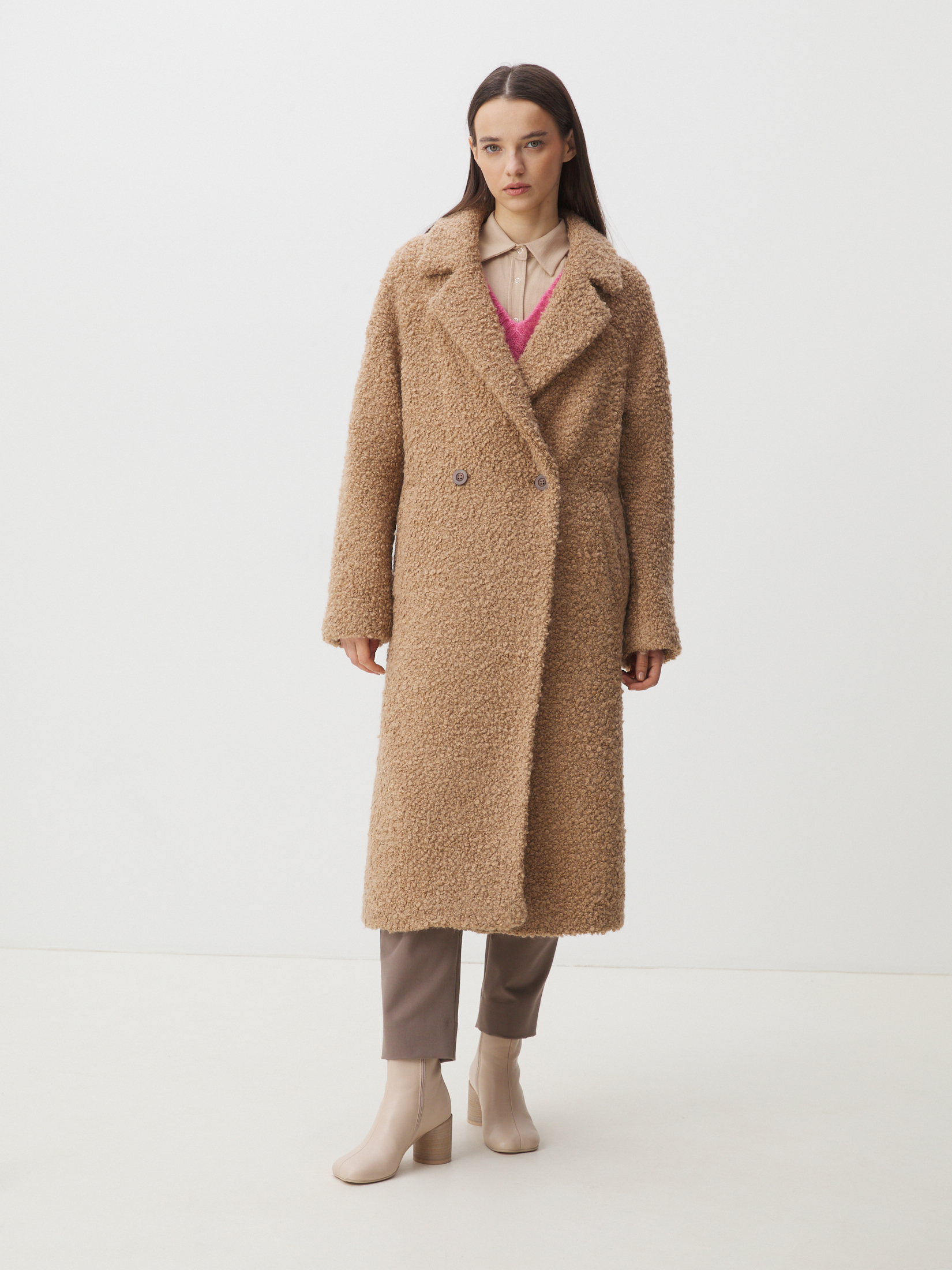 Женское пальто MAISON DAVID JULIA_ALPACO 4535608, бежевый