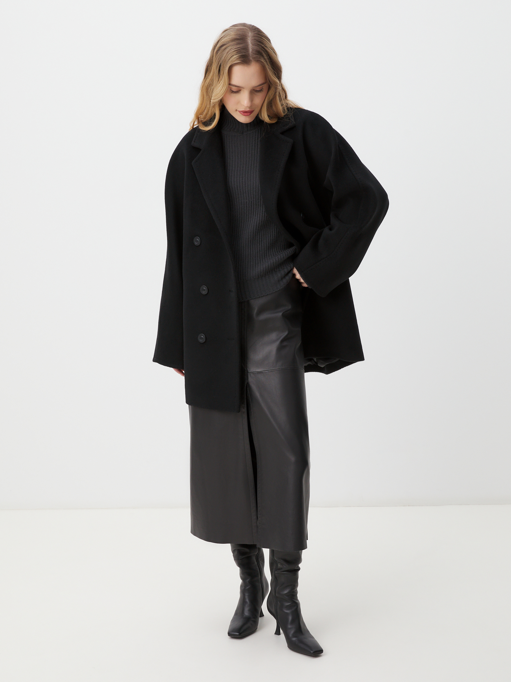 Женское полупальто MAISON DAVID JADE_MEDIUM 4508491, черный