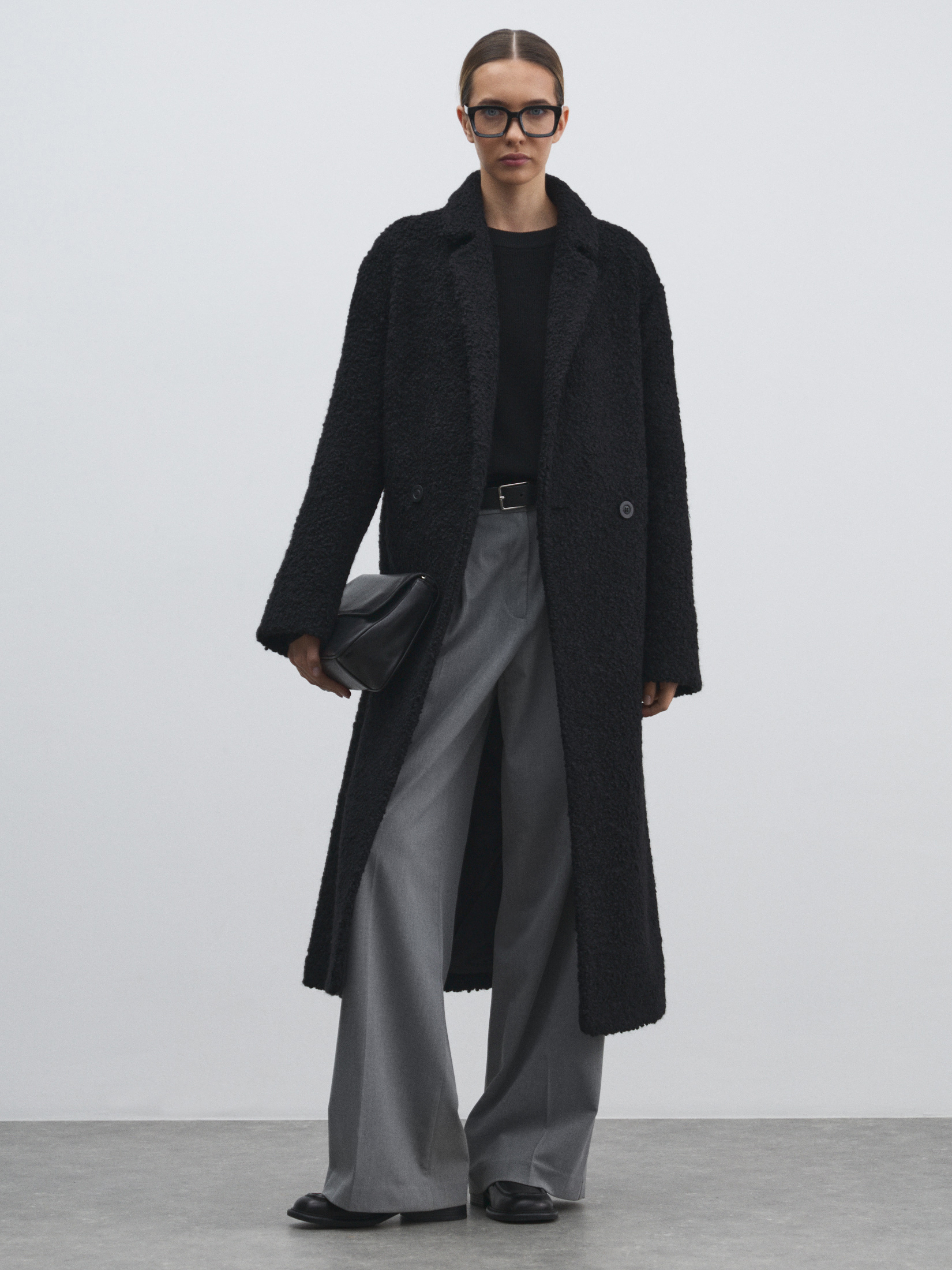 Женское пальто MAISON DAVID NASTIA_ALPACO 4557957, черный