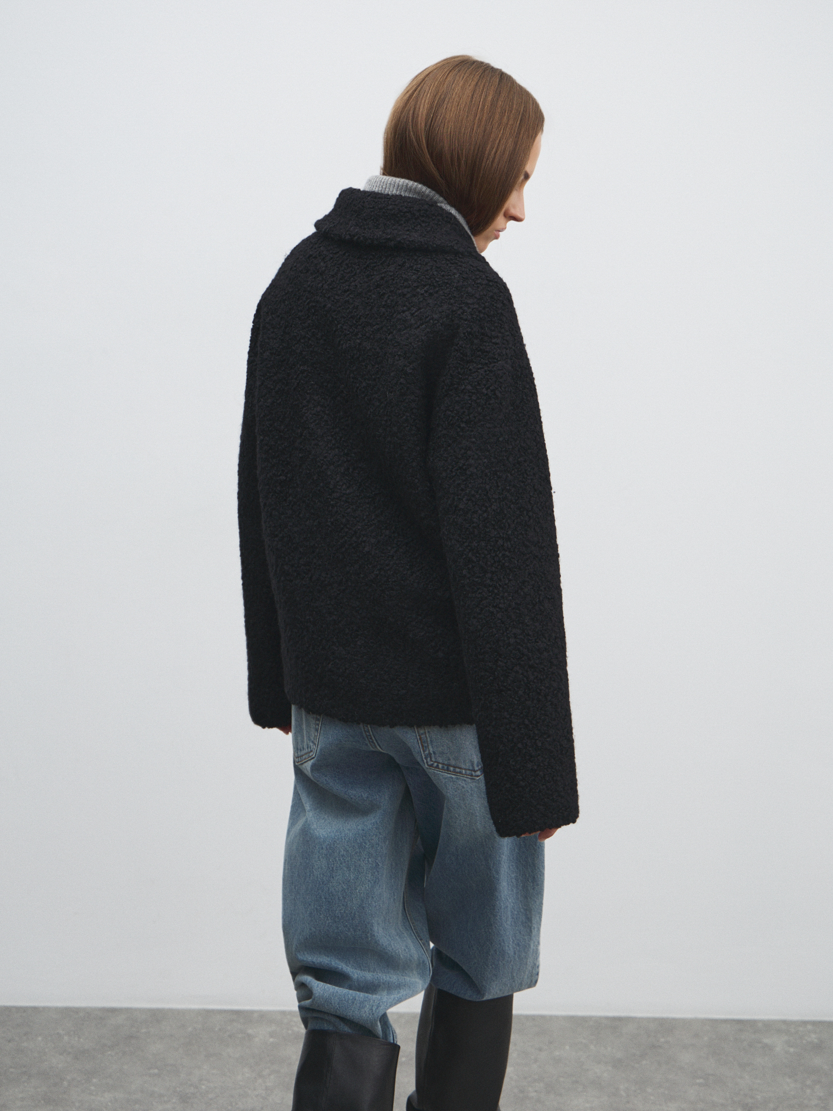 Женское полупальто MAISON DAVID MARTHE_ALPACO 4858844, черный