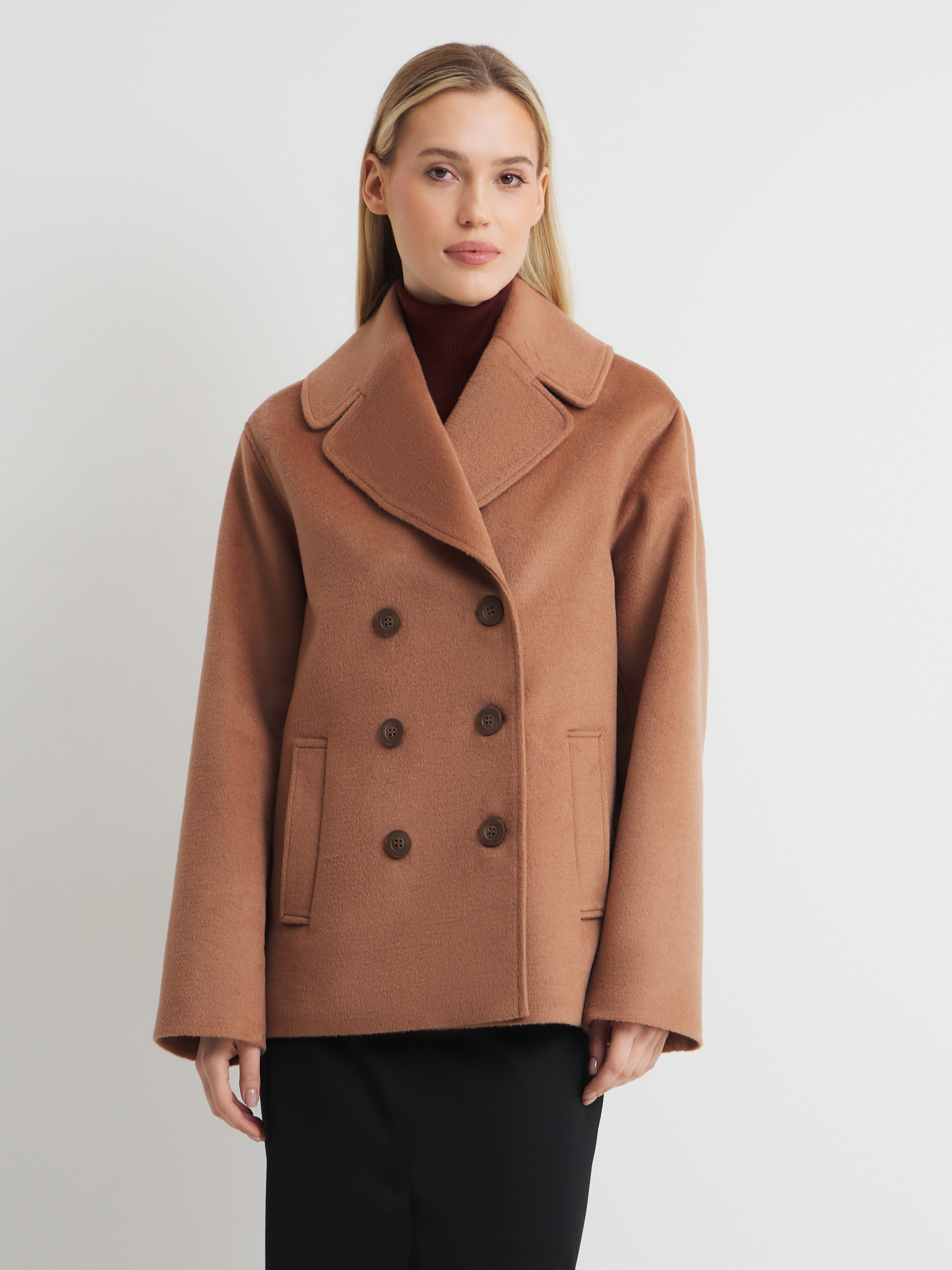 Женское полупальто MAISON DAVID SABINA_084 4674719, светло-коричневый