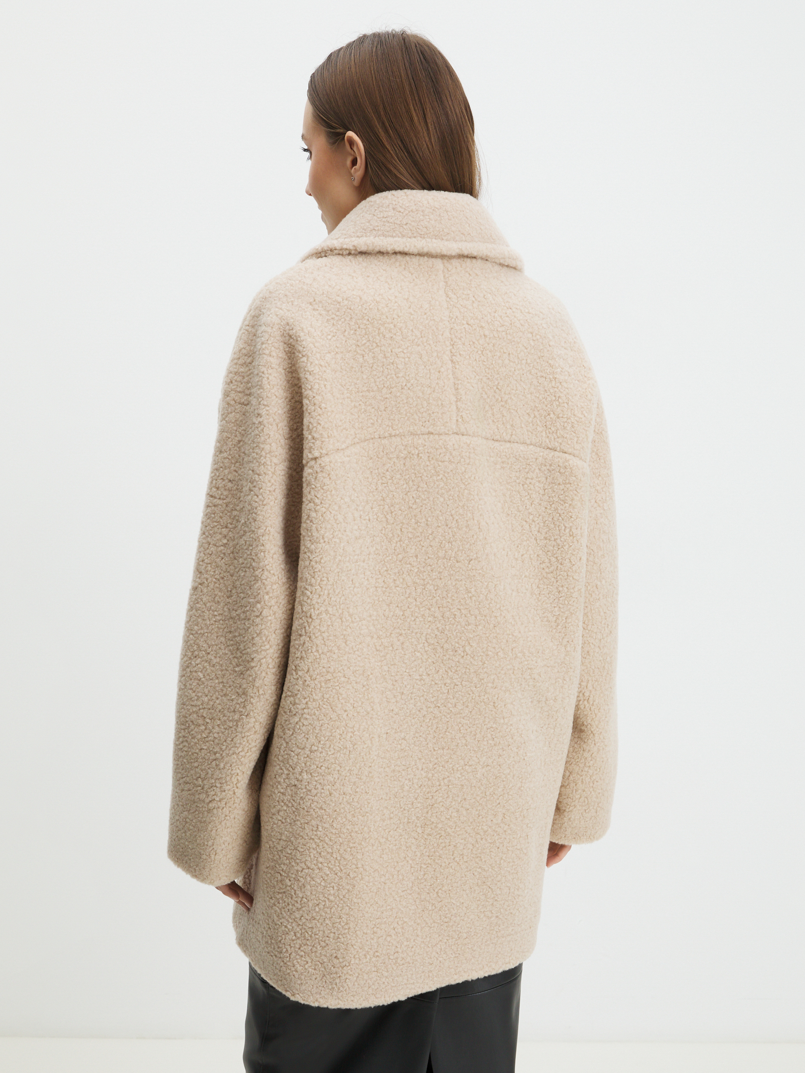 Женское полупальто тедди MAISON DAVID DIANA_TEDDY 05 4507939, светло-бежевый