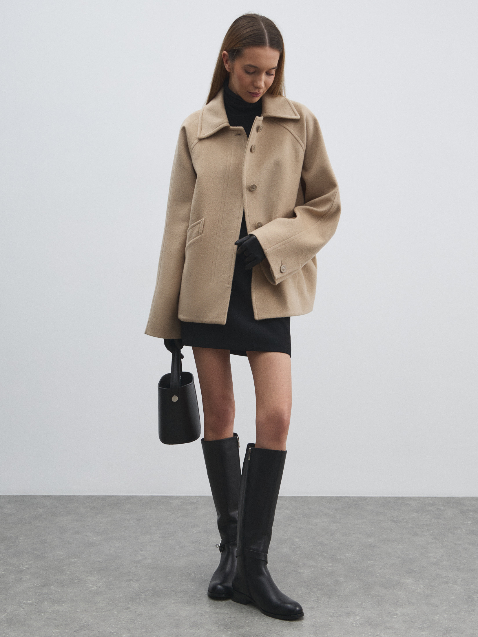 Женское полупальто MAISON DAVID TILDE 4764589, коричнево-бежевый