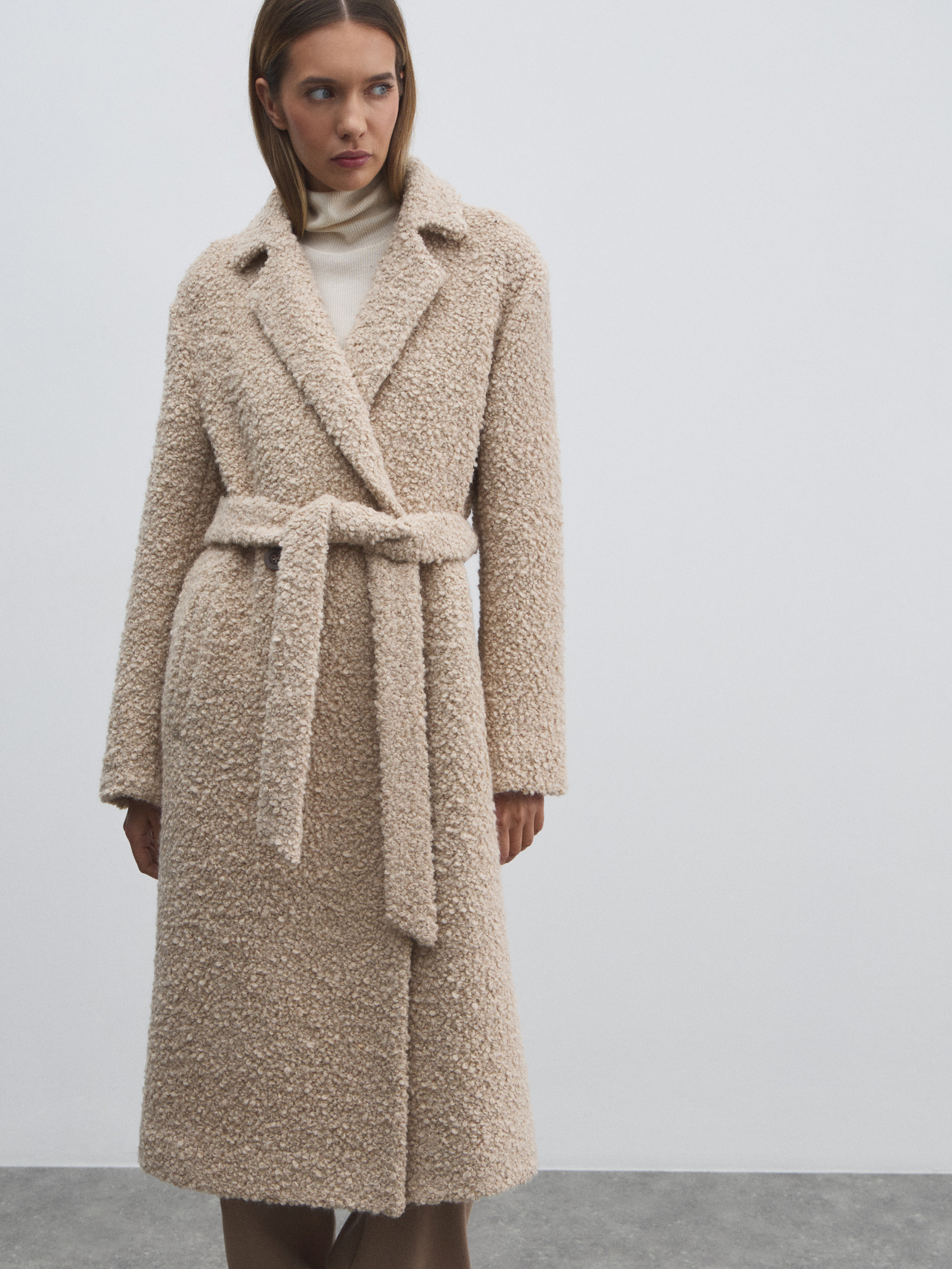 Женское пальто MAISON DAVID NASTIA_ALPACO 4557971, светло-бежевый