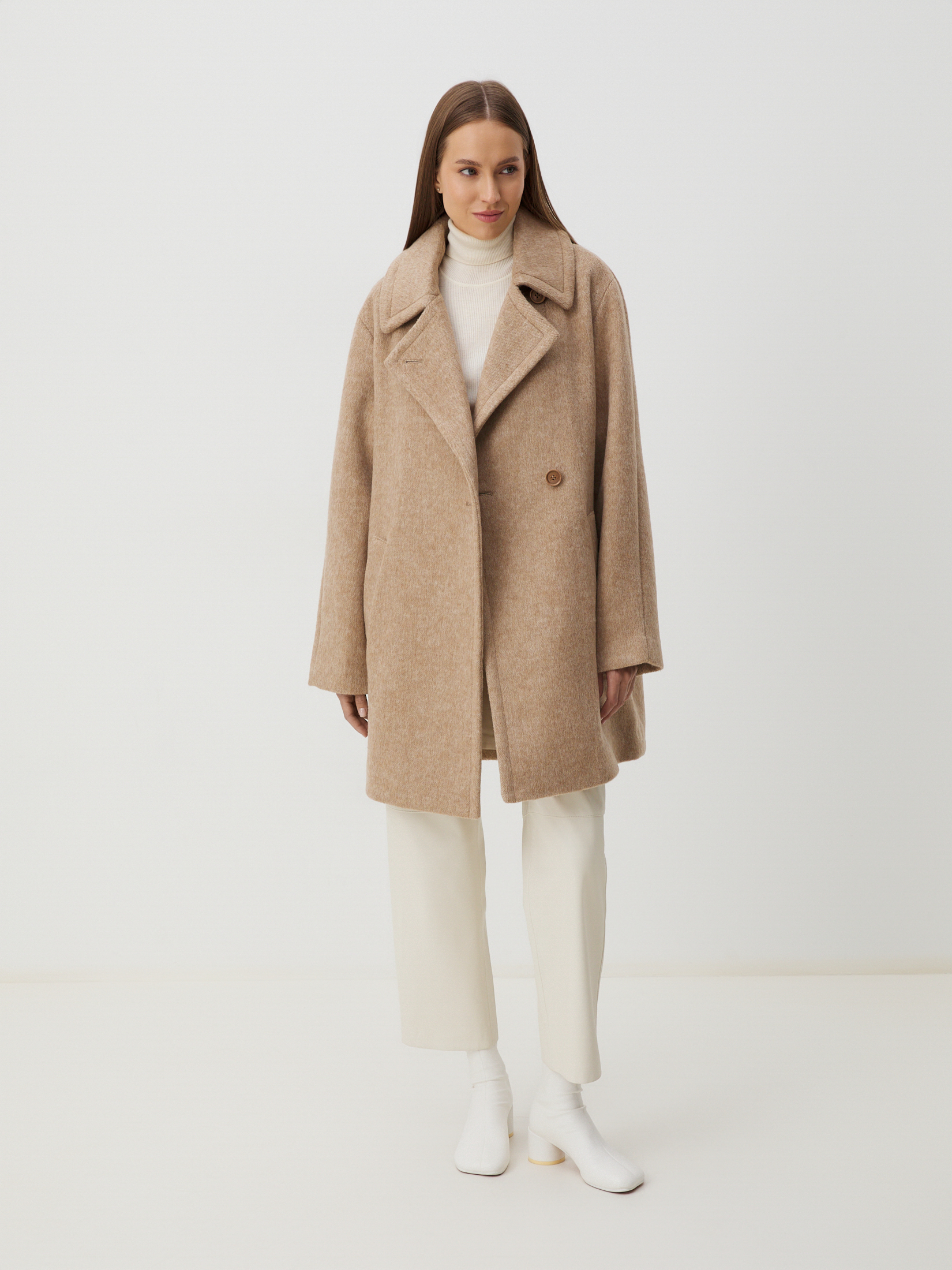 Женское полупальто MAISON DAVID 4354965, бежевый