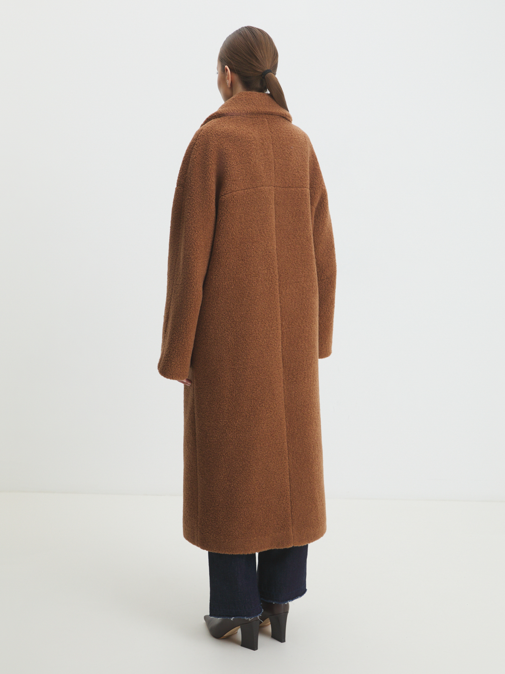 Женское пальто тедди MAISON DAVID JULIA_TEDDY 05 4458872, коричневый