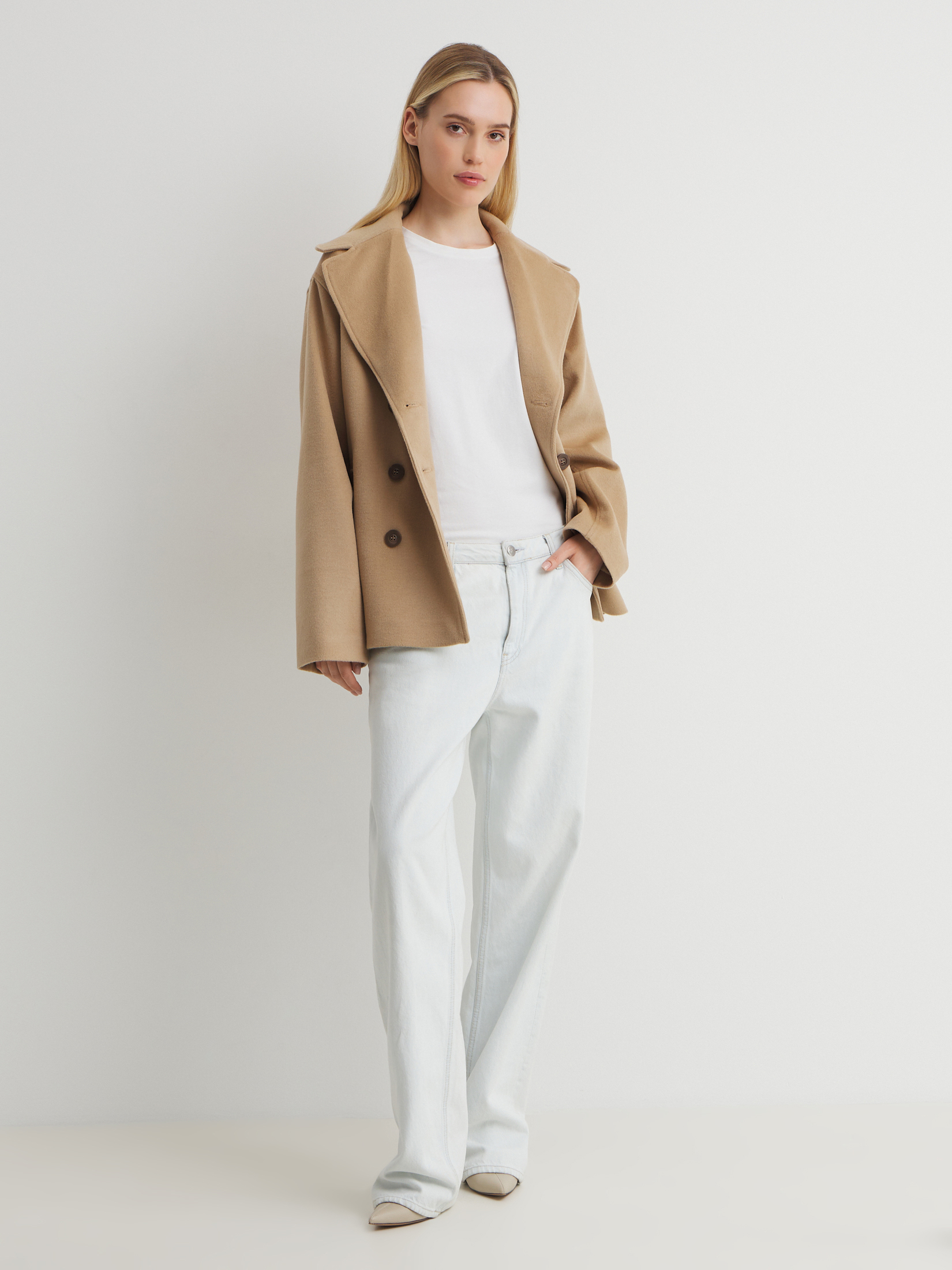 Женское полупальто MAISON DAVID SABINA 4228141, коричнево-бежевый