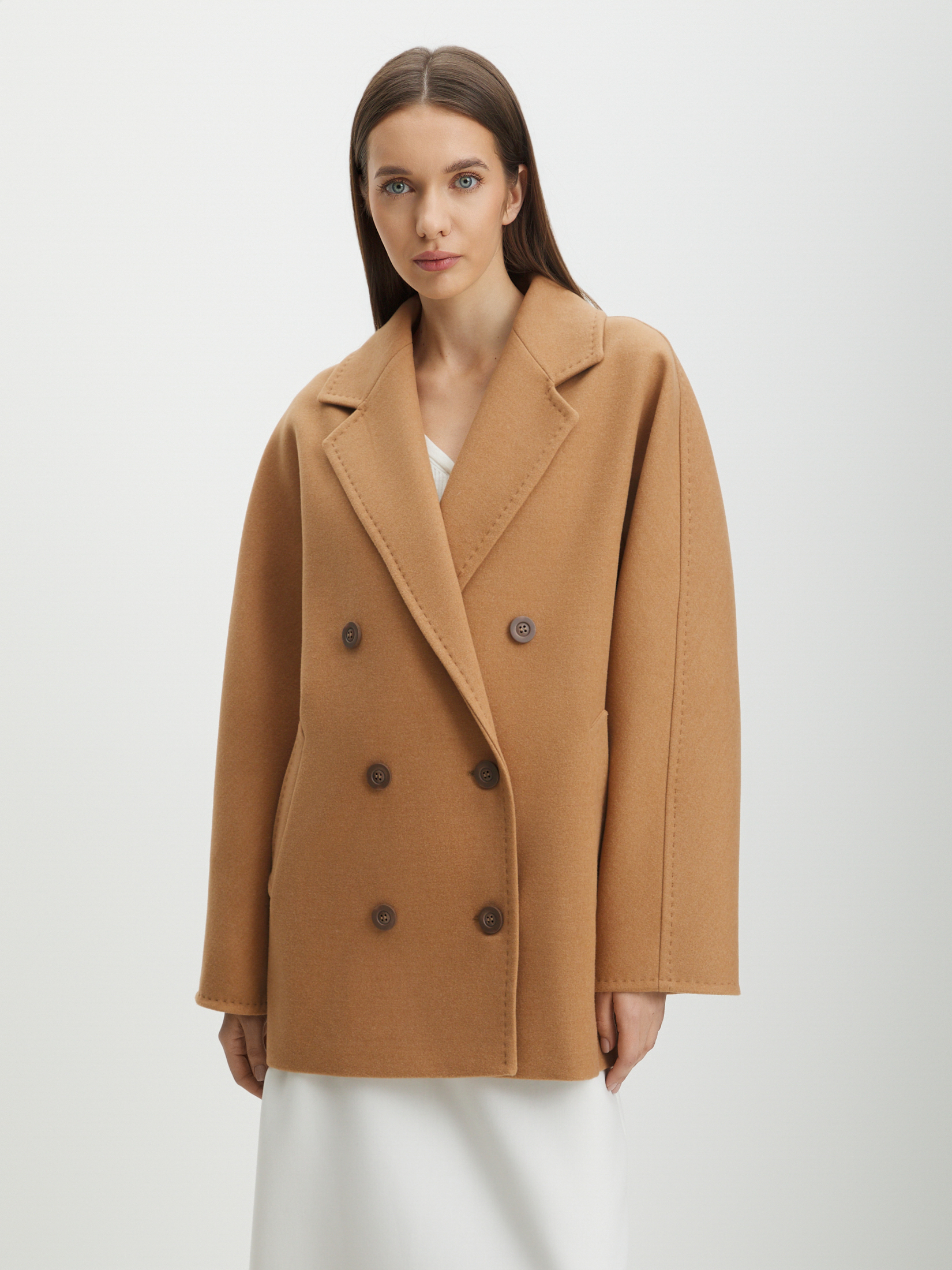 Женское полупальто MAISON DAVID JADE_8156 4394625, светло-коричневый