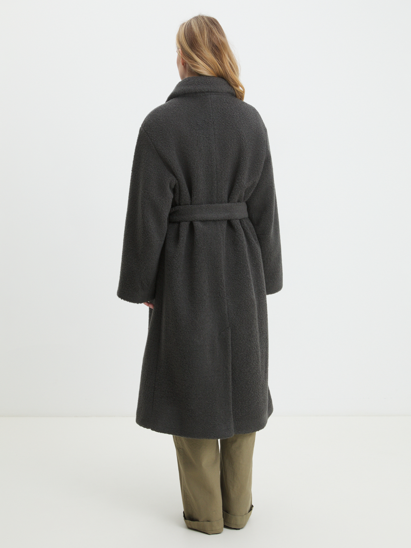 Женское пальто тедди MAISON DAVID KARINA_TEDDY 05 4508348, темно-серый