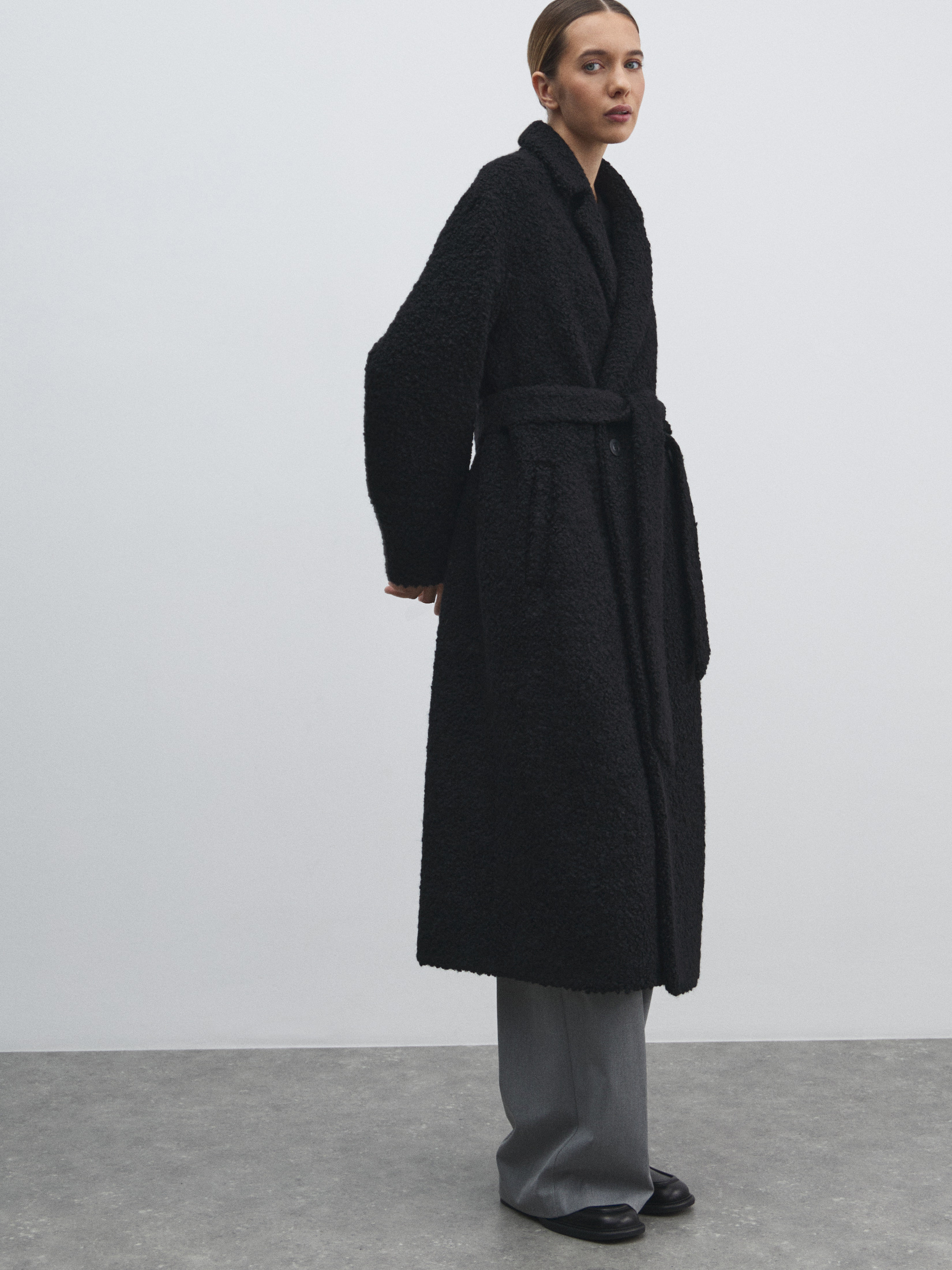 Женское пальто MAISON DAVID NASTIA_ALPACO 4557957, черный