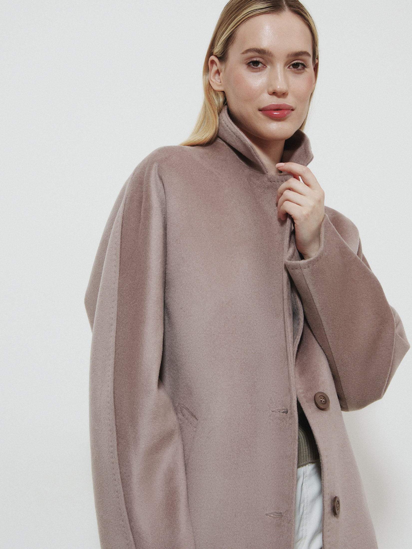 Женское полупальто MAISON DAVID IDELLE_084 4640691, розовато-серый