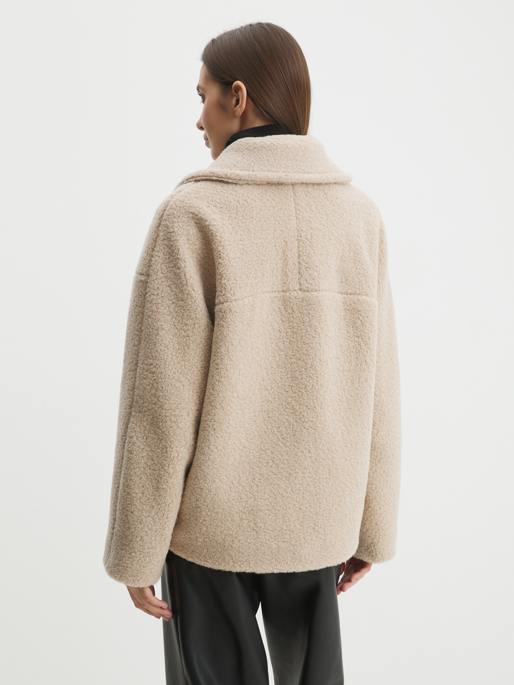 Женское полупальто тедди MAISON DAVID LILOU_TEDDY 05 4507923, светло-бежевый