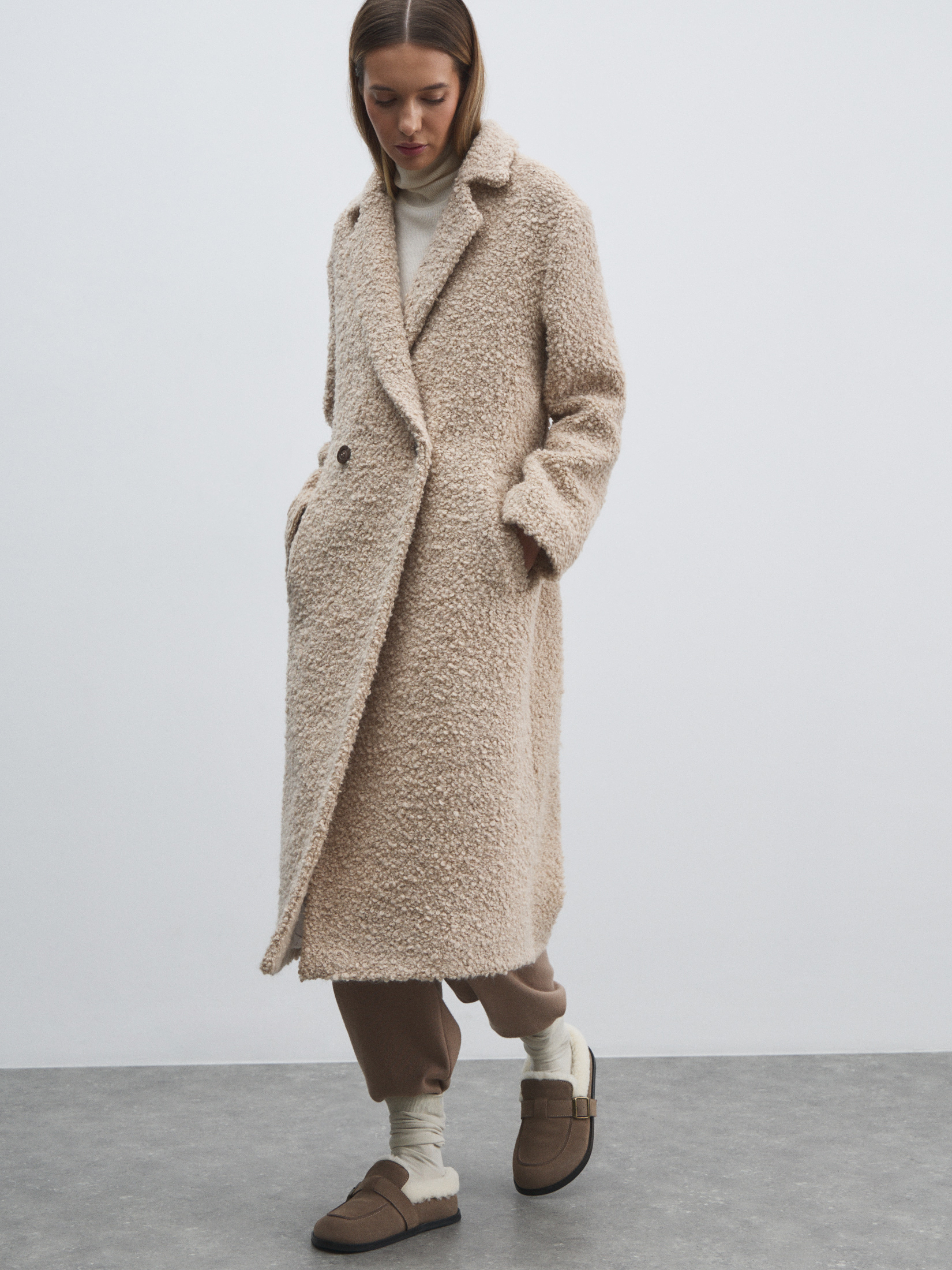 Женское пальто MAISON DAVID NASTIA_ALPACO 4557971, светло-бежевый