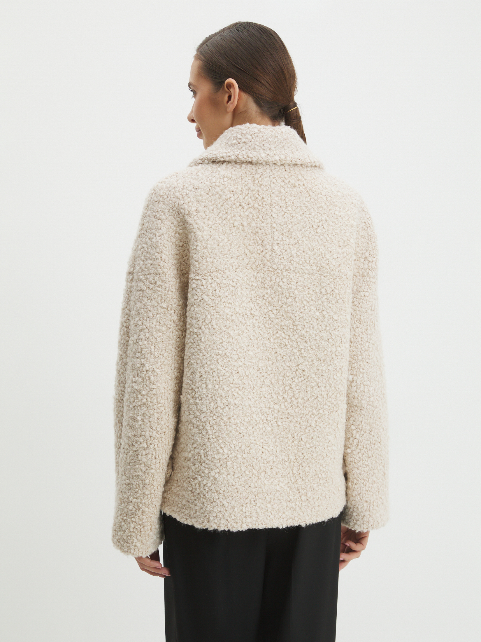 Женское полупальто MAISON DAVID LILOU_ALPACO 4439859, молочно-бежевый