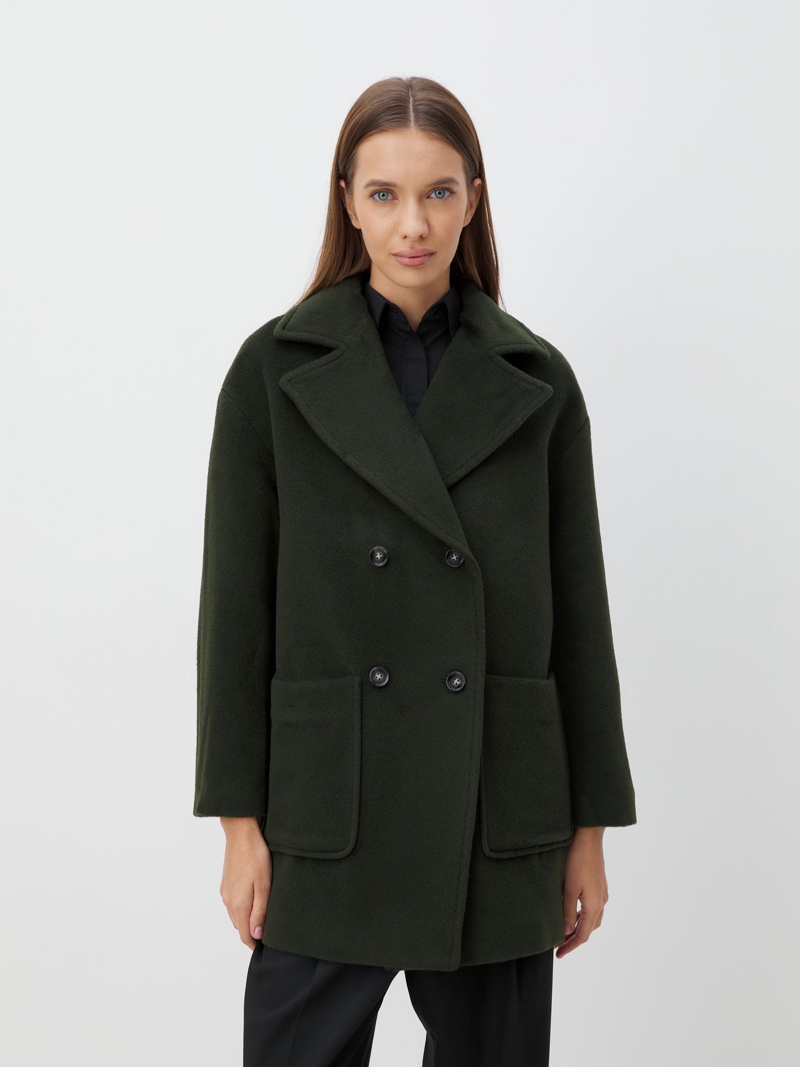 Женское полупальто MAISON DAVID 3878332, темно-зеленый